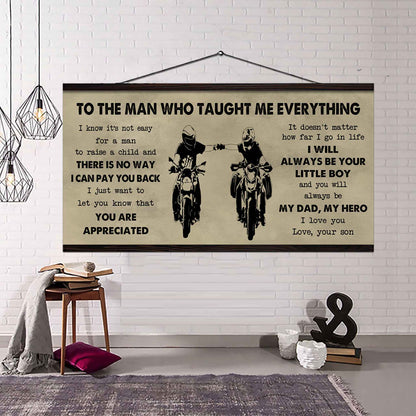 DRB Poster Horizontal Canvas To My DRB Dad I Know It's Not Easy To Raise A Child I Will Always Be Your Little Boy Gift From Son To Dad