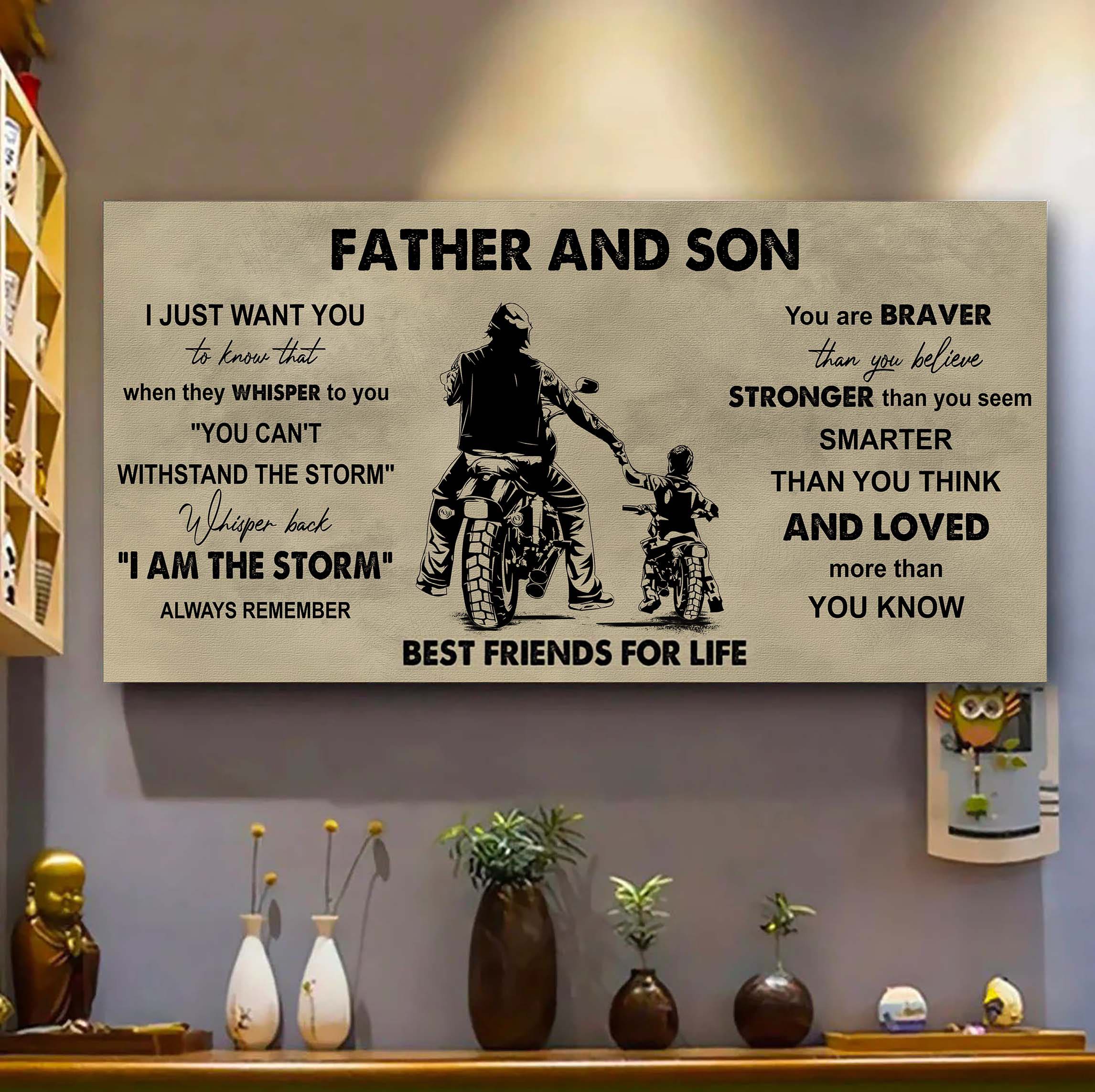 Soldier Father And Son Best Friends For Life - I Am The Storm Poster Canvas Gift For Son From Father