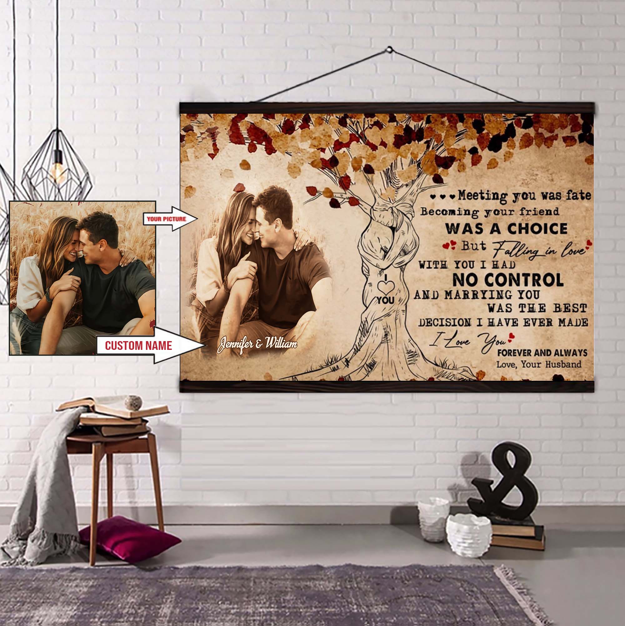 Valentines gifts-Poster canvas-Custom Image- Husband to Wife- When we get to the end of our lives together