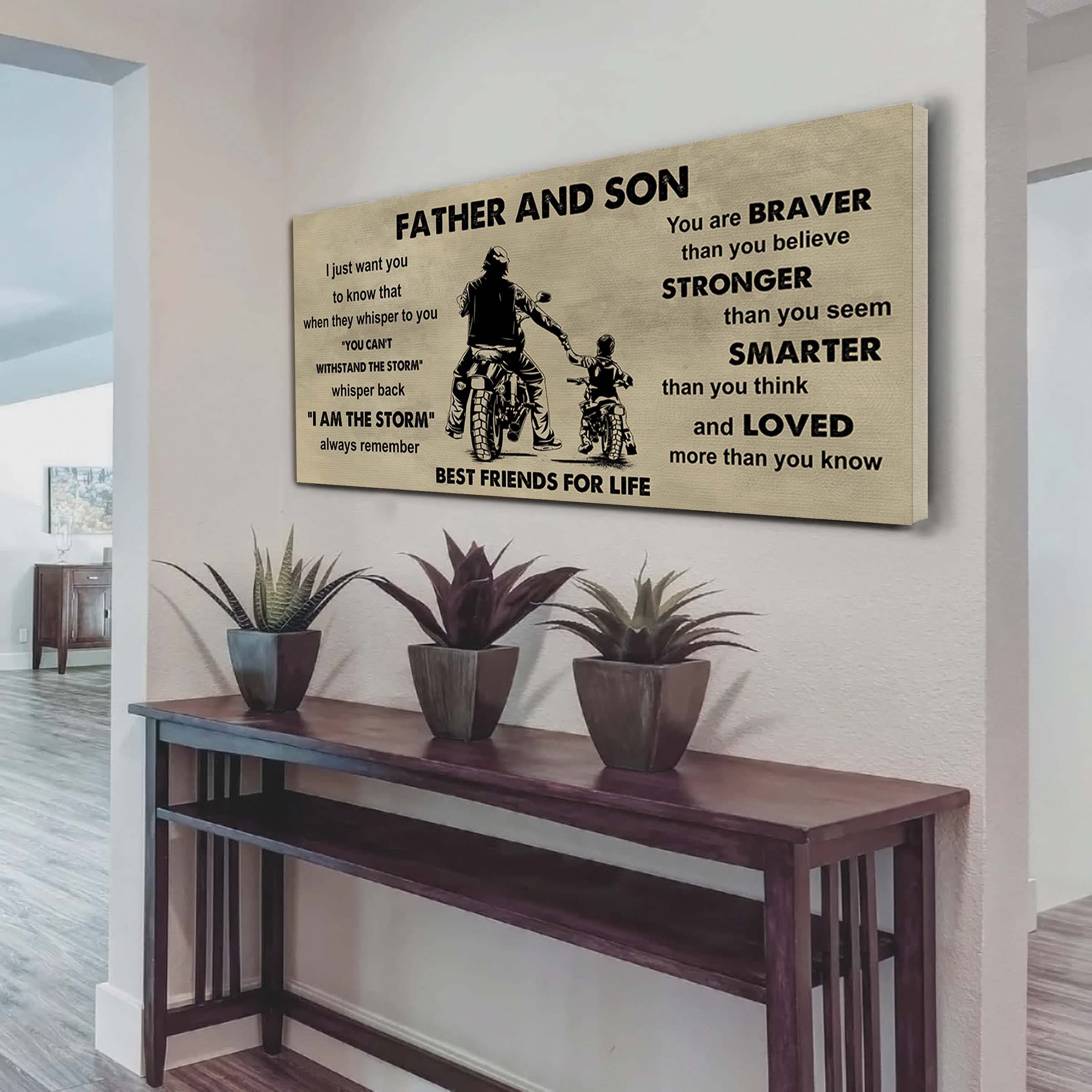 Ver 2 Family Father And Son Best Friends For Life - I Am The Storm Poster Canvas Gift For Son From Father