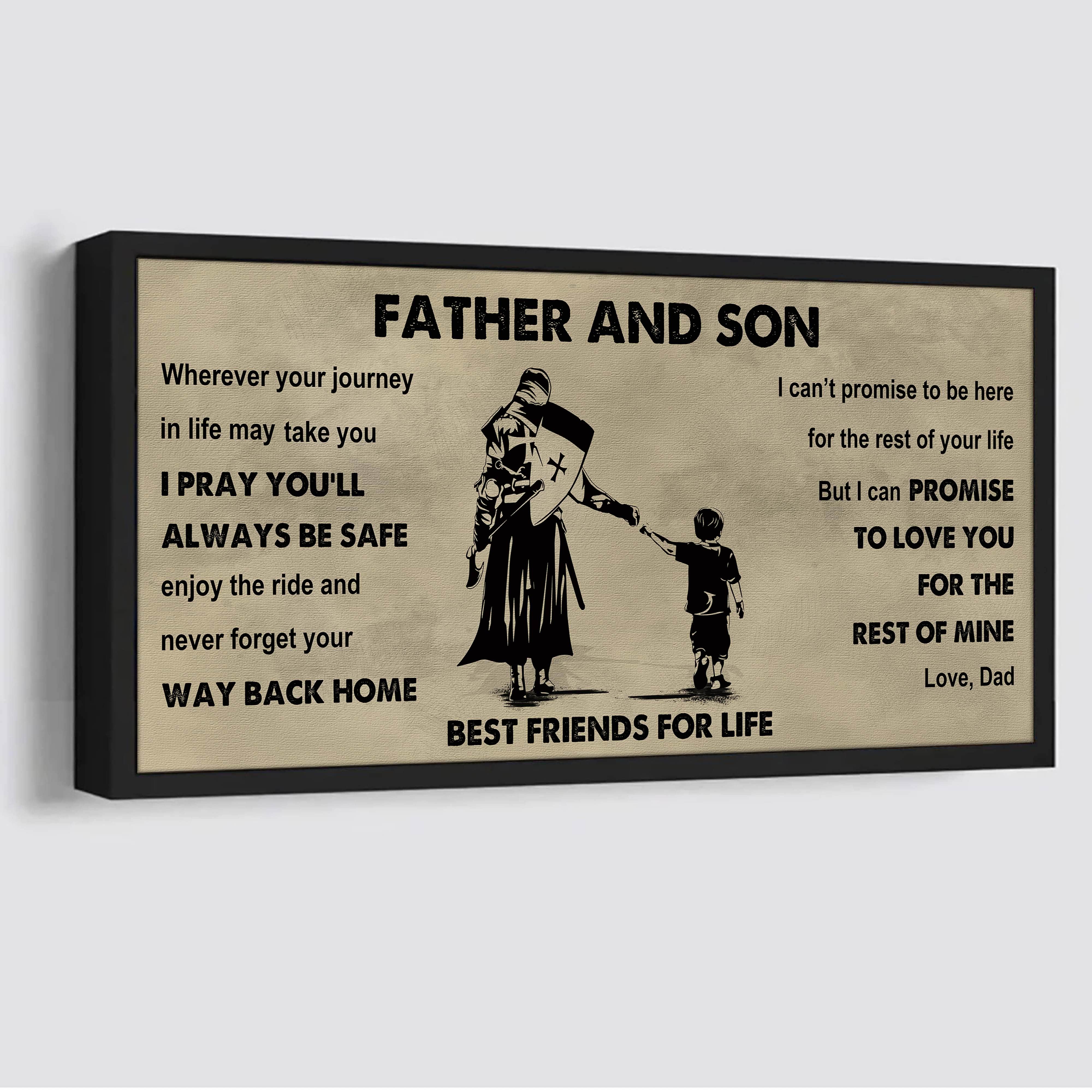 Vikings Father And Son Best Friends For Life - Ver 2 Never Forget Your Way Back Home Poster Canvas Gift For Son From Father