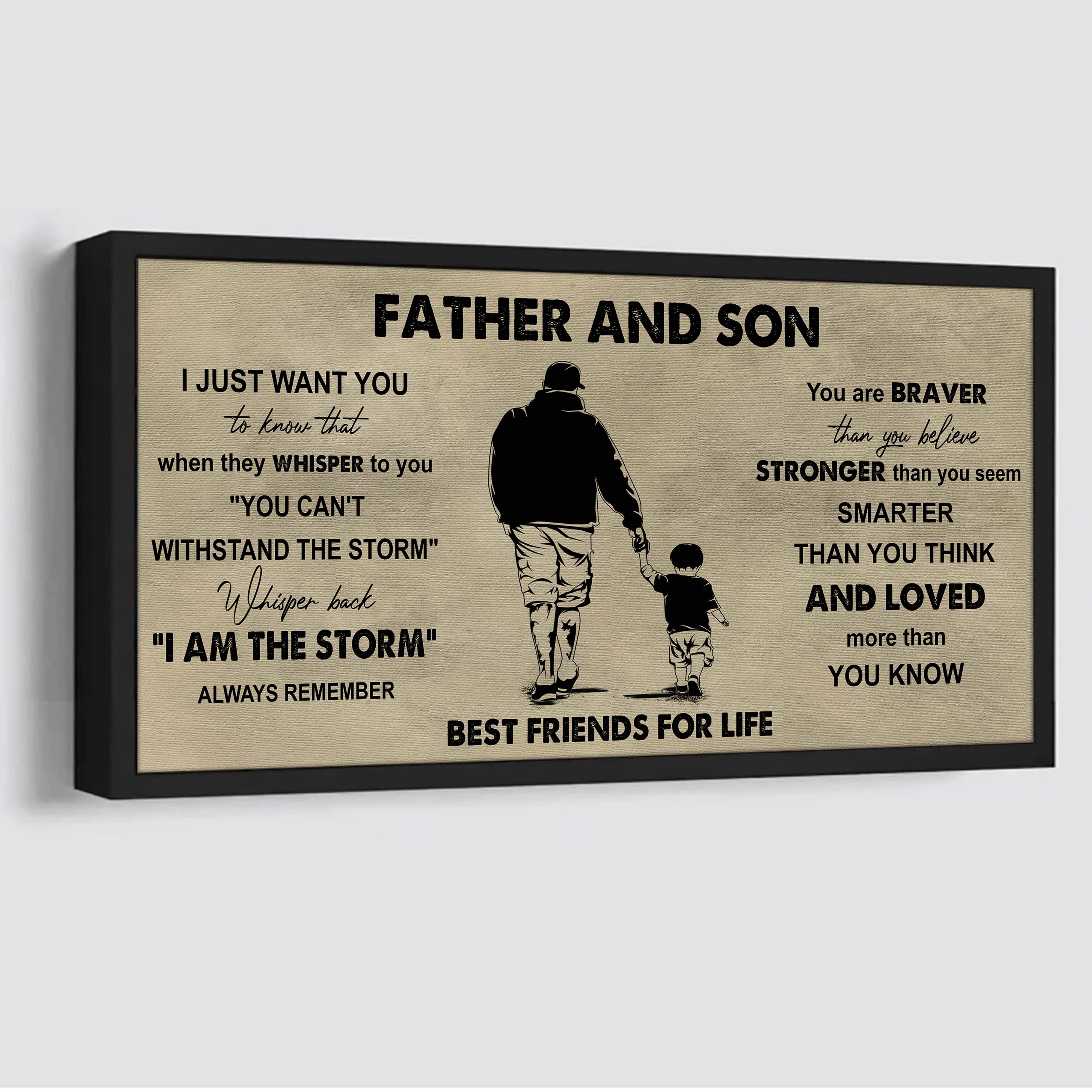 Samurai Father And Son Best Friends For Life - I Am The Storm Poster Canvas Gift For Son From Father