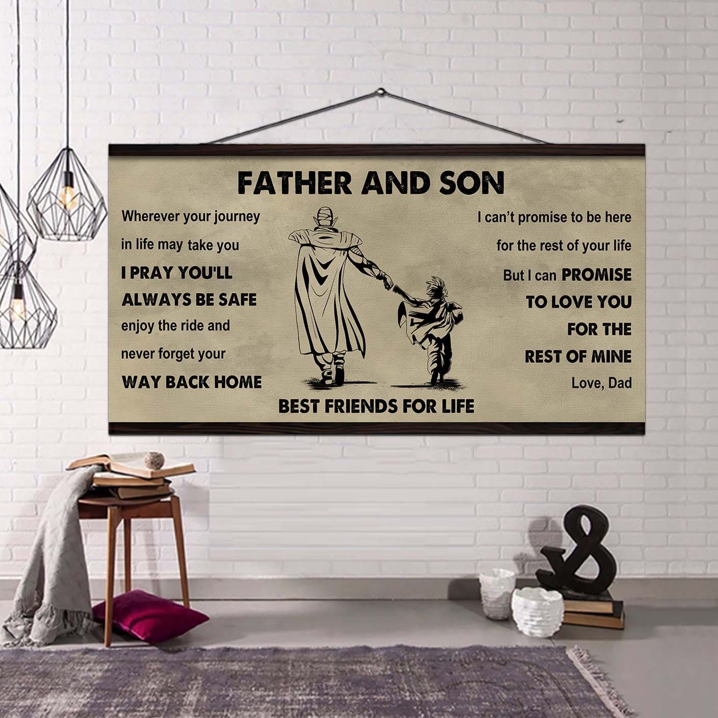 Vikings Father And Son Best Friends For Life - Ver 2 Never Forget Your Way Back Home Poster Canvas Gift For Son From Father