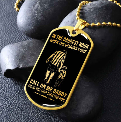 DRB GK Military Chain Silver Plated 18K Gold Plated Call On Me Daddy Gift For Your Dad