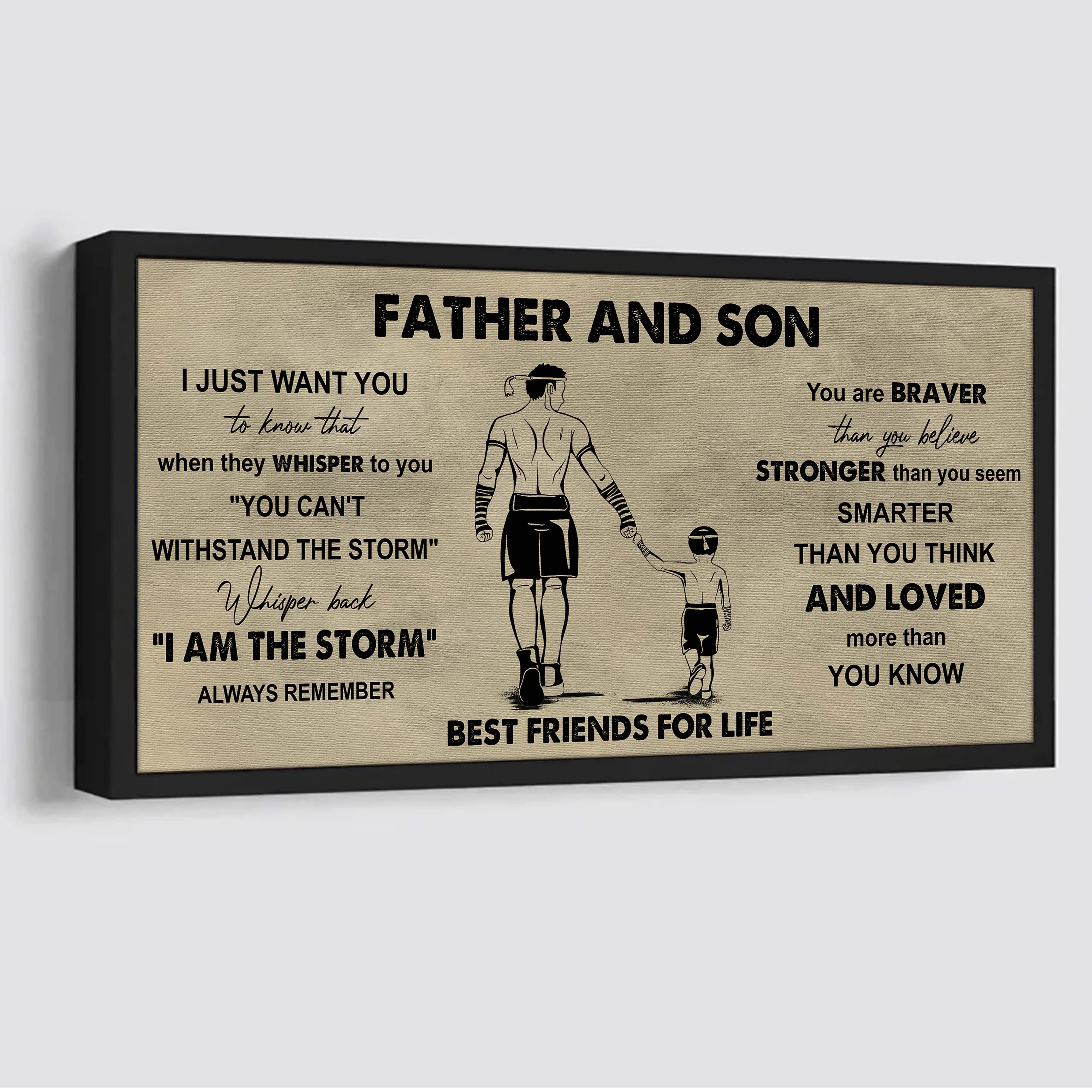 Basketball Father And Son Best Friends For Life - I Am The Storm Poster Canvas Gift For Son From Father