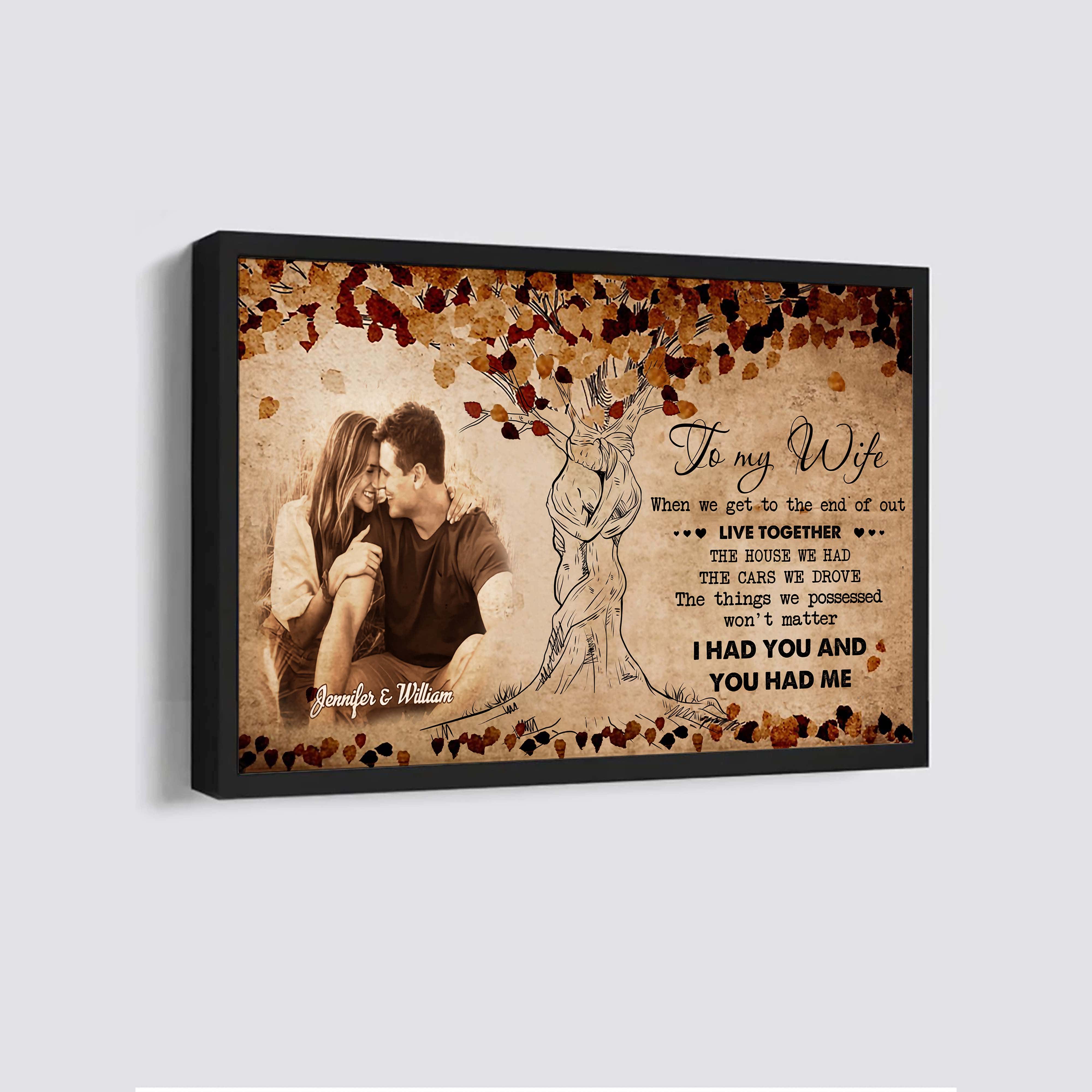 Valentines gifts-Poster canvas-Custom Image- Husband to Wife- Meeting you was fate