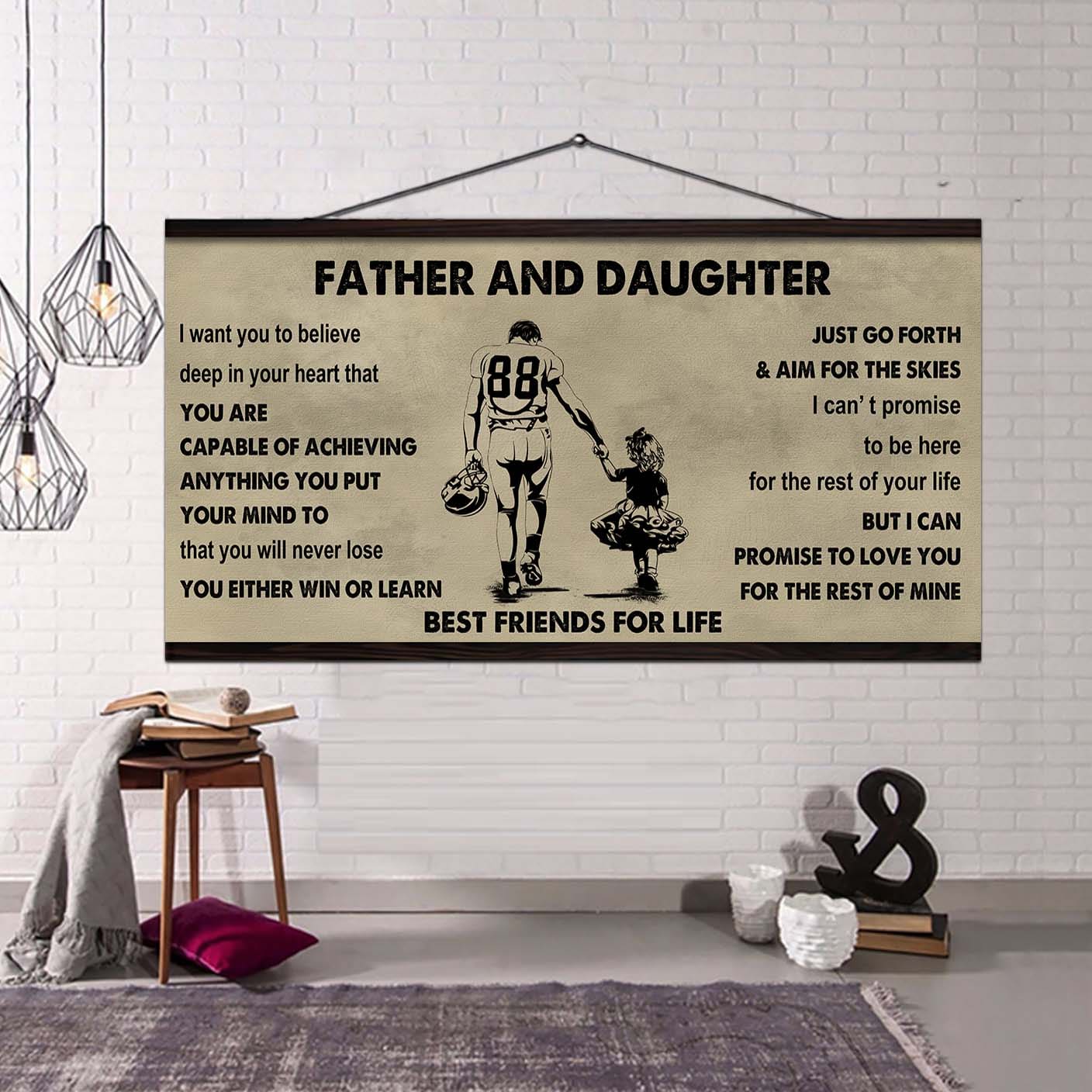 Vikings Father And Daughter Best Friends For Life - Ver 2 You Will Never Lose Poster Canvas Gift For Daughter From Father