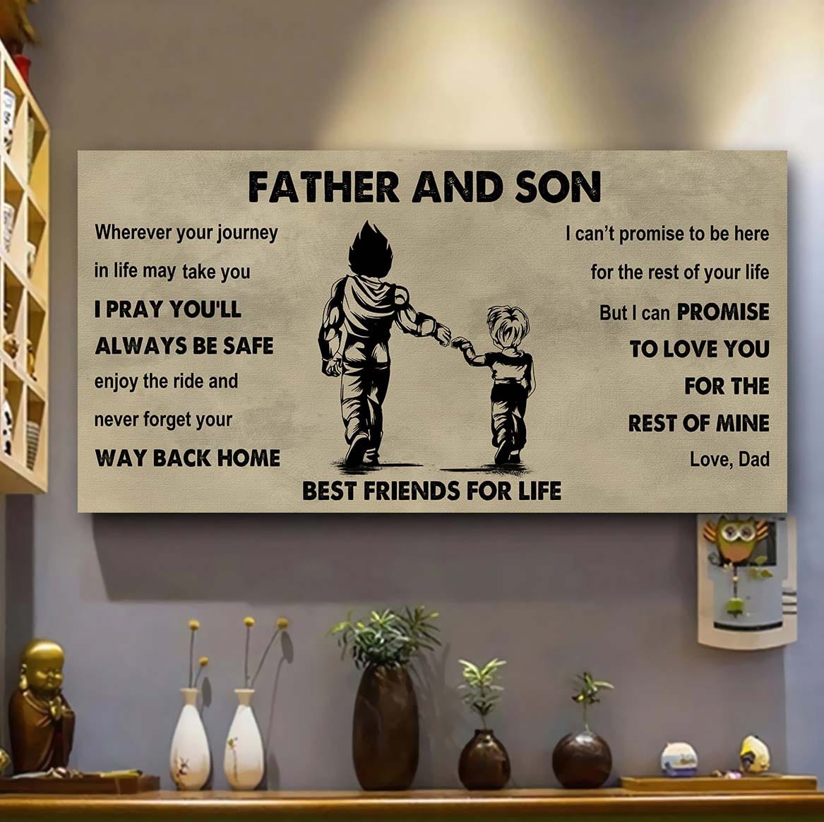 Vikings Father And Son Best Friends For Life - Ver 2 Never Forget Your Way Back Home Poster Canvas Gift For Son From Father