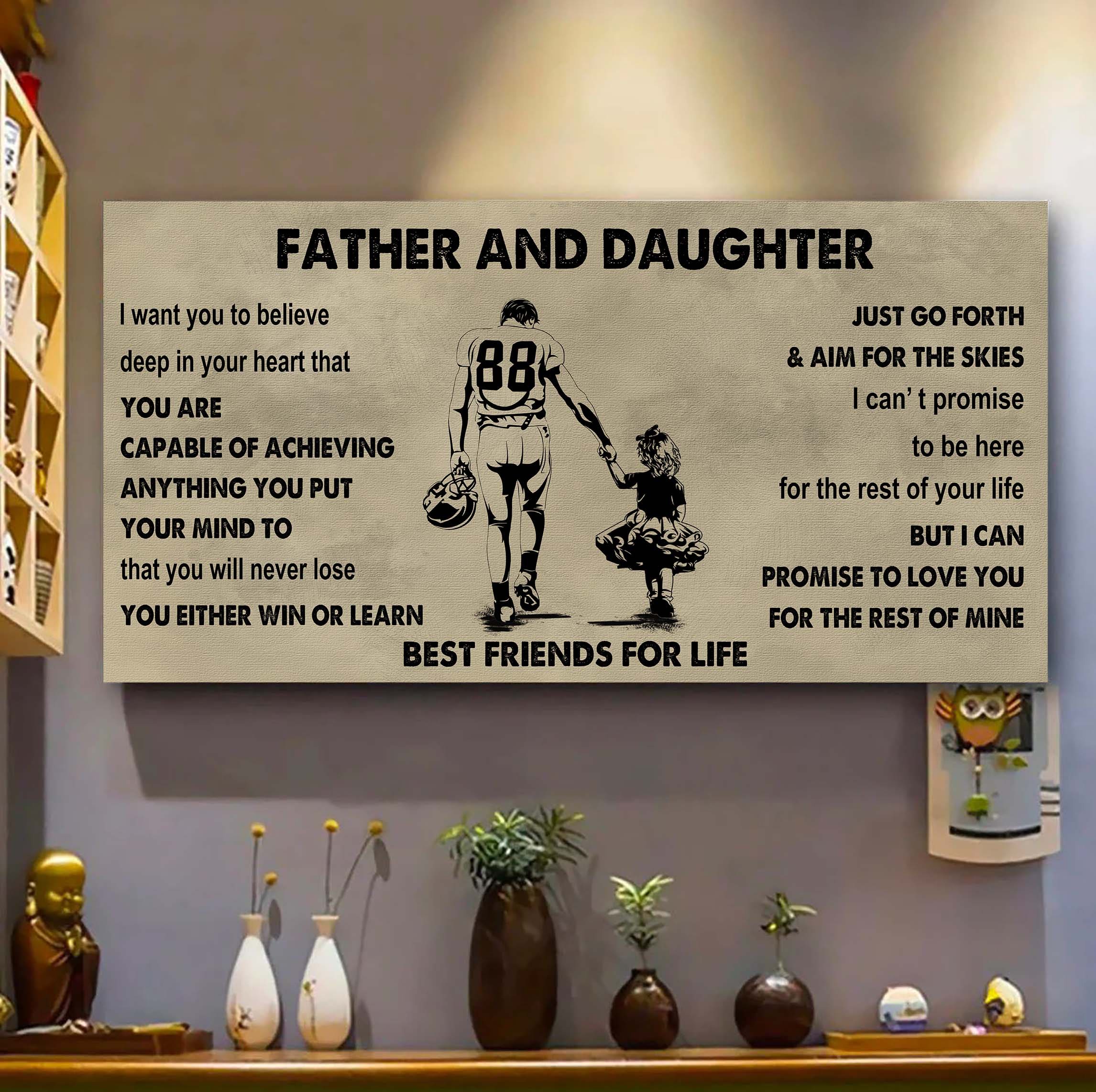 Vikings Father And Daughter Best Friends For Life - Ver 2 You Will Never Lose Poster Canvas Gift For Daughter From Father