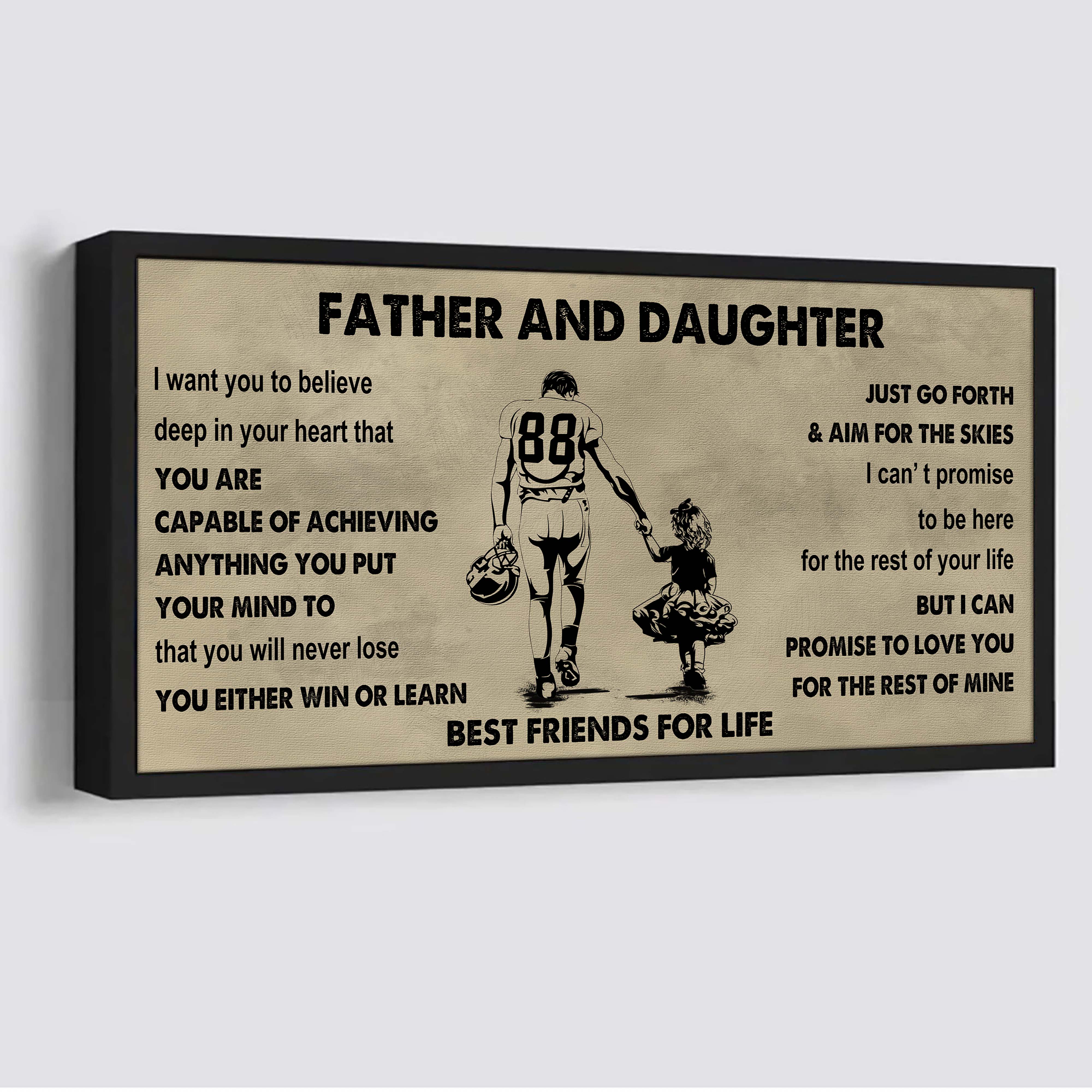 Family Father And Daughter Best Friends For Life - Ver 2 You Will Never Lose Poster Canvas Gift For Daughter From Father