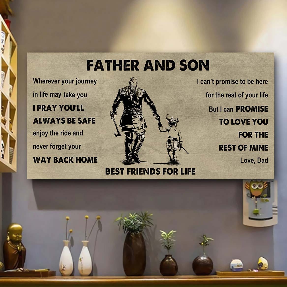 Soldier Father And Son Best Friends For Life - Ver 2 Never Forget Your Way Back Home Poster Canvas Gift For Son From Father