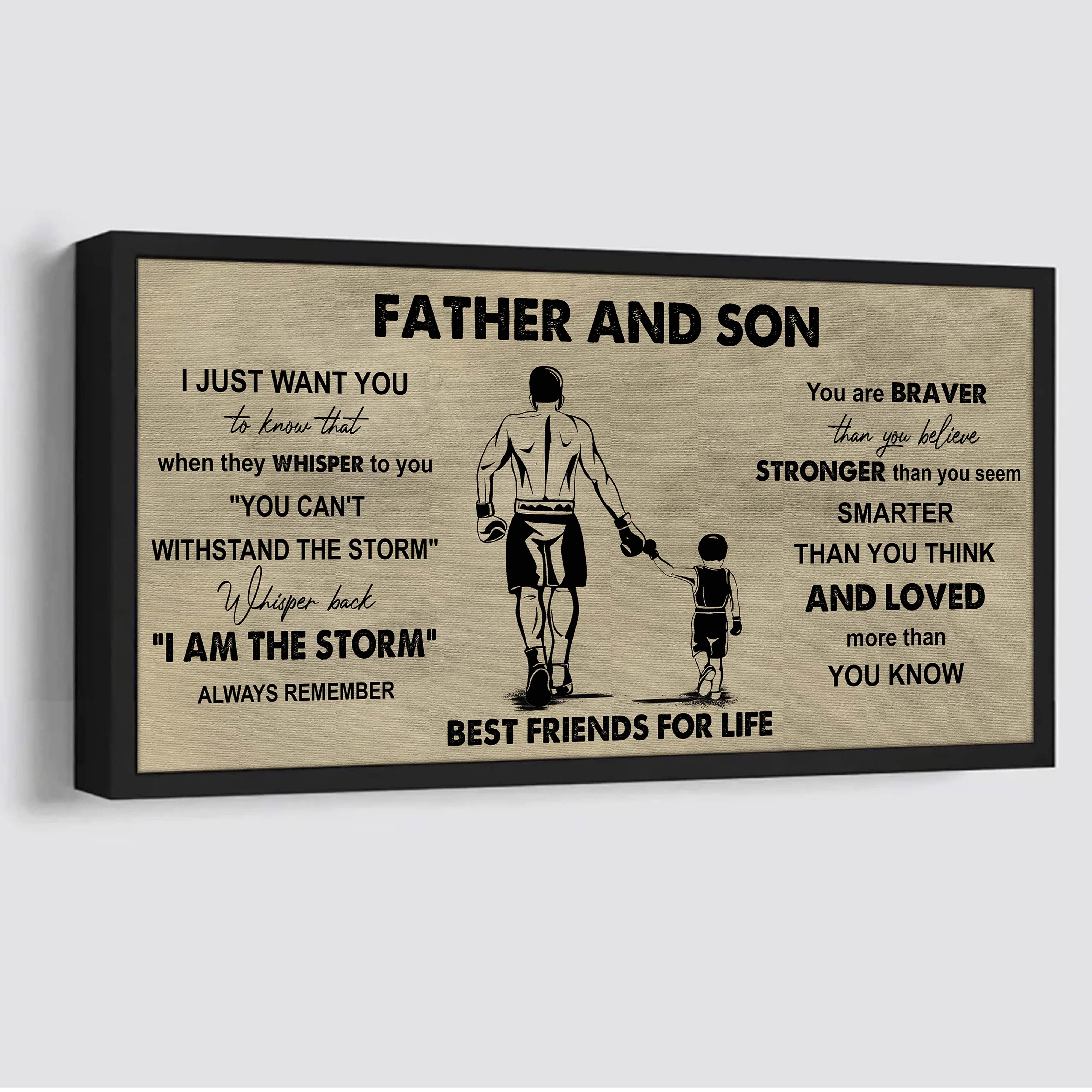 Basketball Father And Son Best Friends For Life - I Am The Storm Poster Canvas Gift For Son From Father