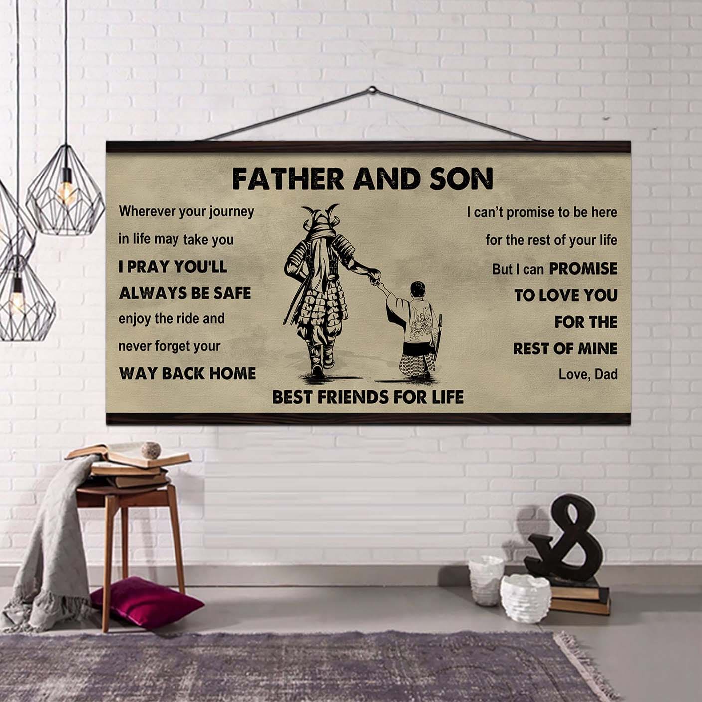 Vikings Father And Daughter Best Friends For Life - Ver 2 Never Forget Your Way Back Home Poster Canvas Gift For Daughter From Father