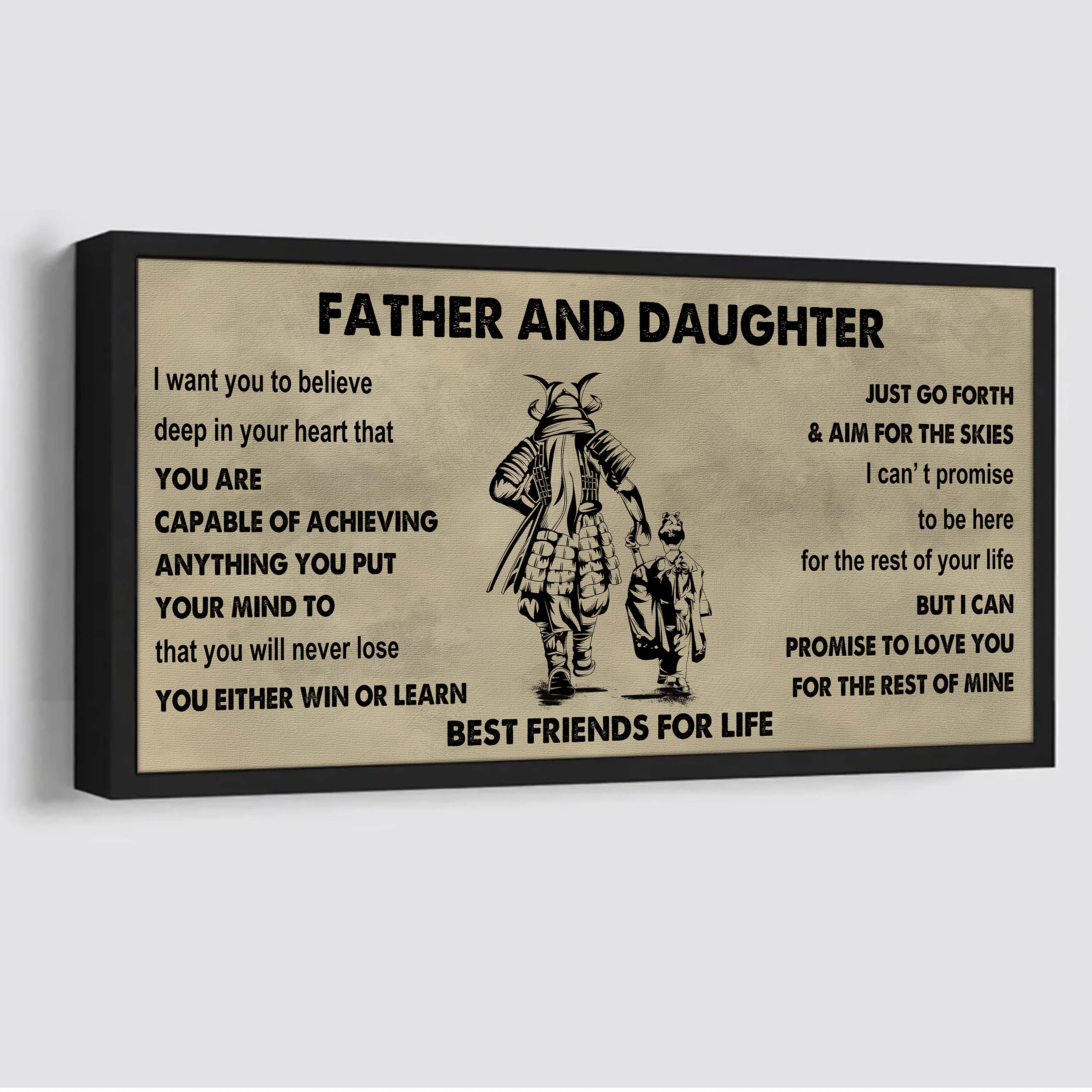 Family Father And Daughter Best Friends For Life - Ver 2 You Will Never Lose Poster Canvas Gift For Daughter From Father