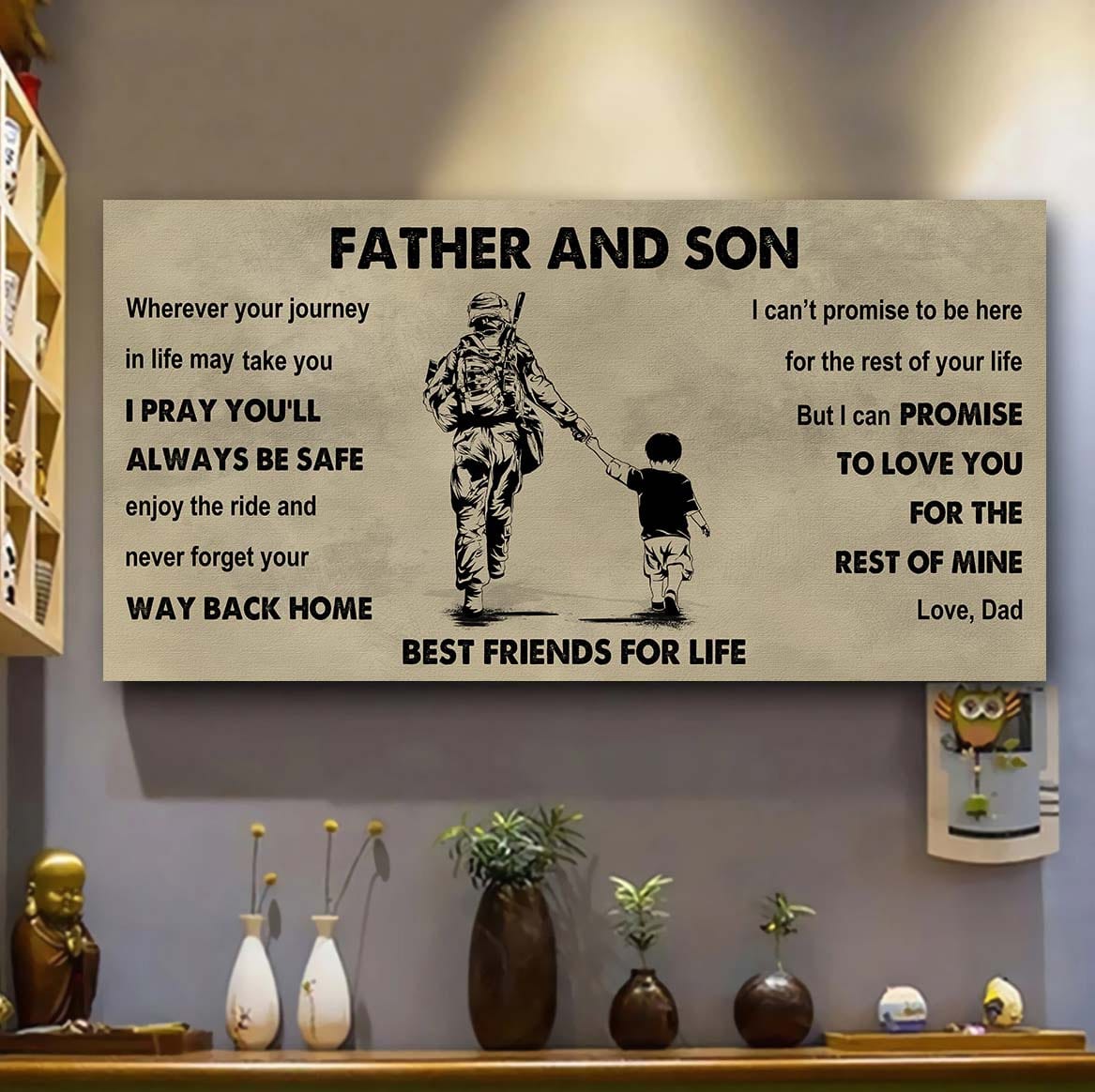 Vikings Father And Daughter Best Friends For Life - Ver 2 Never Forget Your Way Back Home Poster Canvas Gift For Daughter From Father