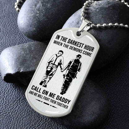 DRB VGT Military Chain Silver Plated 18K Gold Plated Call On Me Daddy Gift For Your Dad