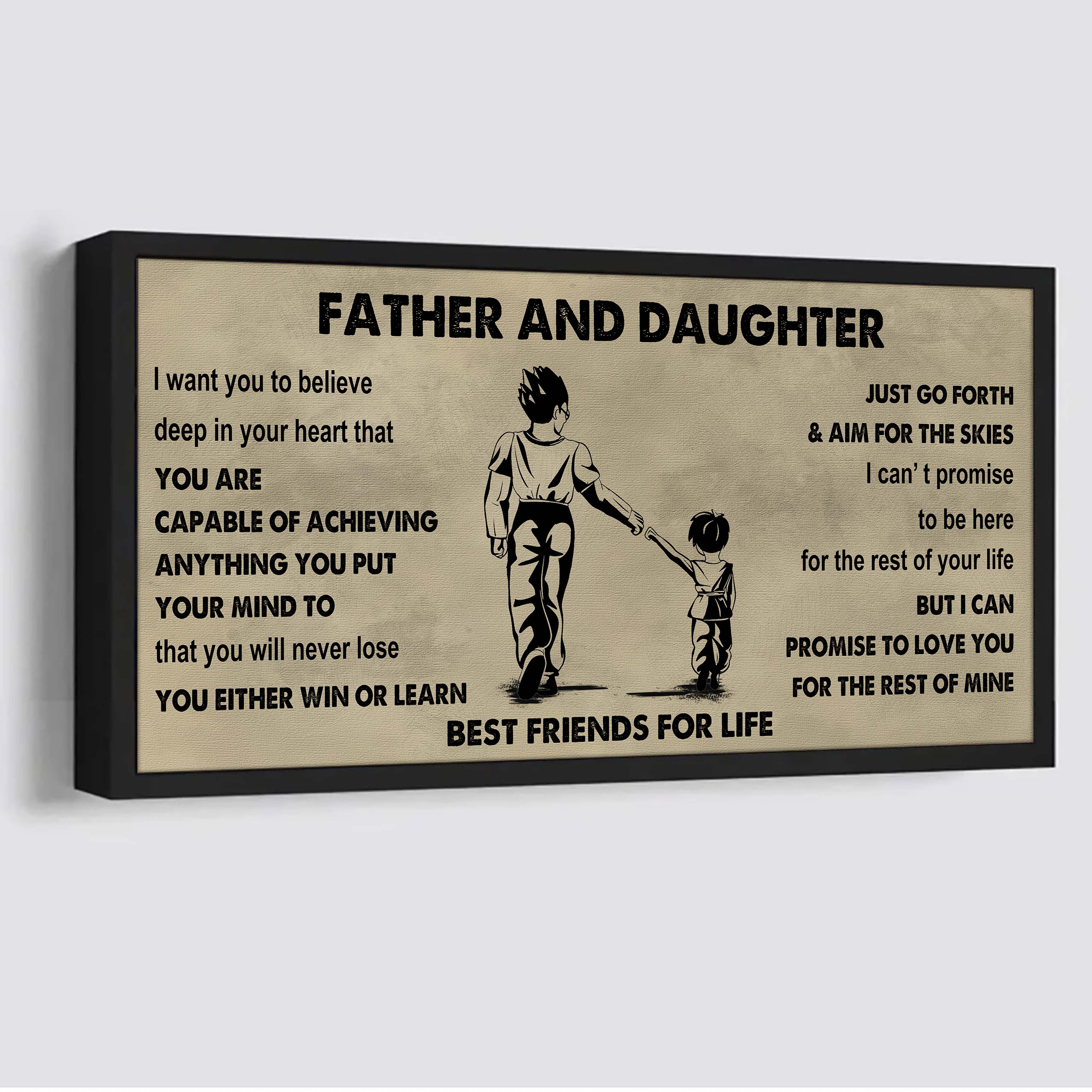 Vikings Father And Daughter Best Friends For Life - Ver 2 You Will Never Lose Poster Canvas Gift For Daughter From Father