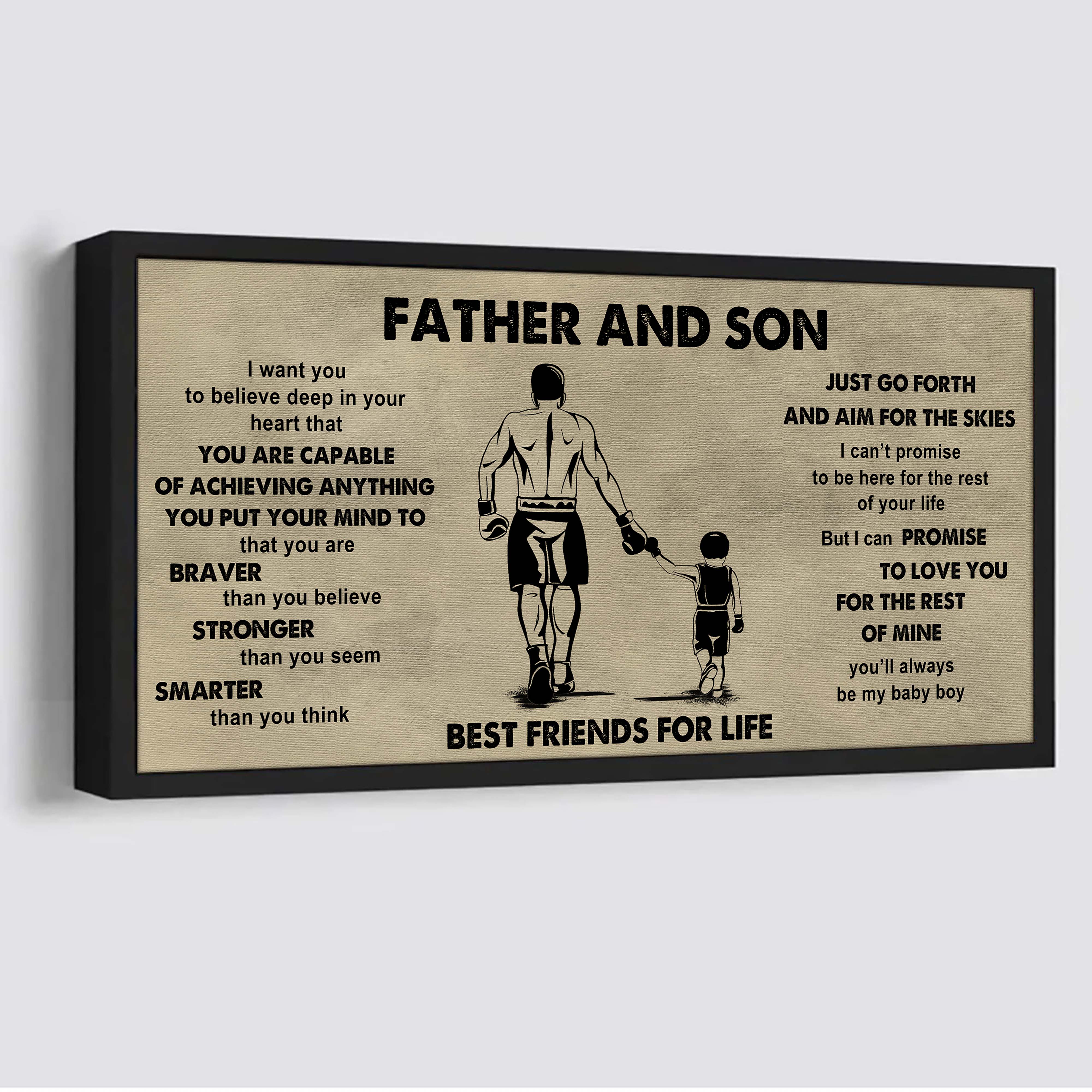 Sport - Family Father And Son Best Friends For Life - That You Are Braver Than You Believe Poster Canvas Gift For Son From Father