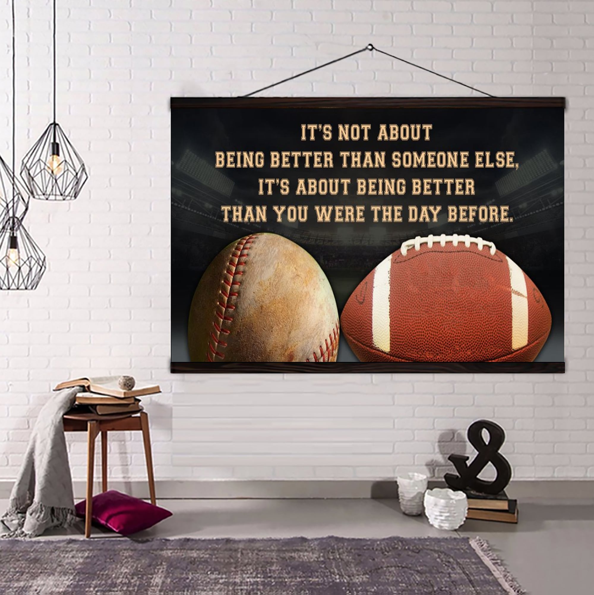 MMA customizable poster canvas - It is not about better than someone else, It is about being better than you were the day before