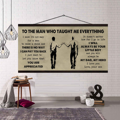 DRB Poster Horizontal Canvas To My DRB Dad I Know It's Not Easy To Raise A Child I Will Always Be Your Little Boy Gift From Son To Dad