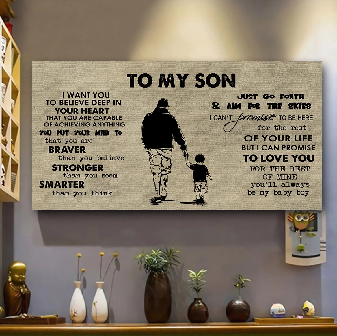 Family TO MY SON- I WANT YOU TO BELIEVE- CANVAS POSTER