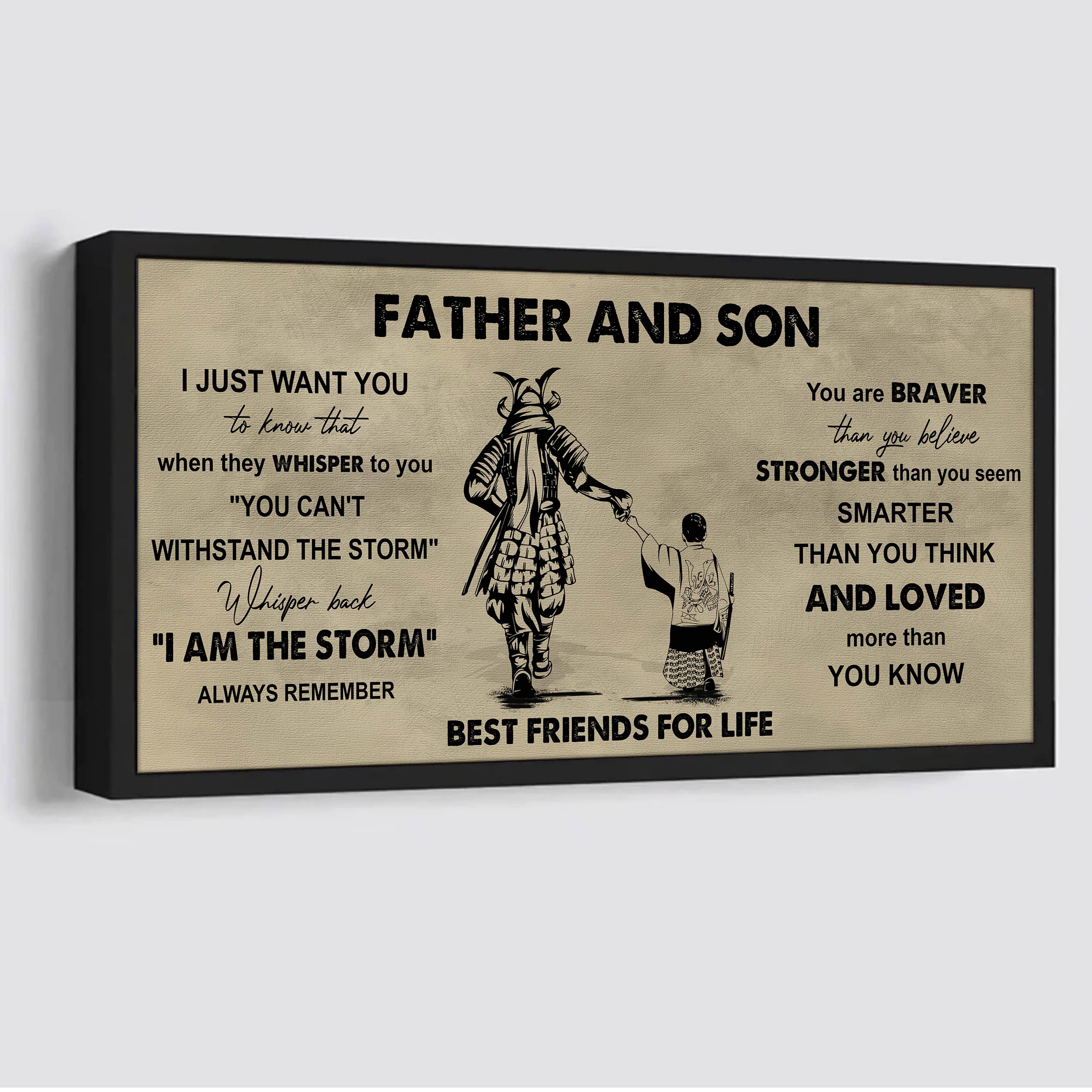 Father And Daughter Best Friends For Life - I Am The Storm Poster Canvas Gift For Daughter From Father-Photo Upload