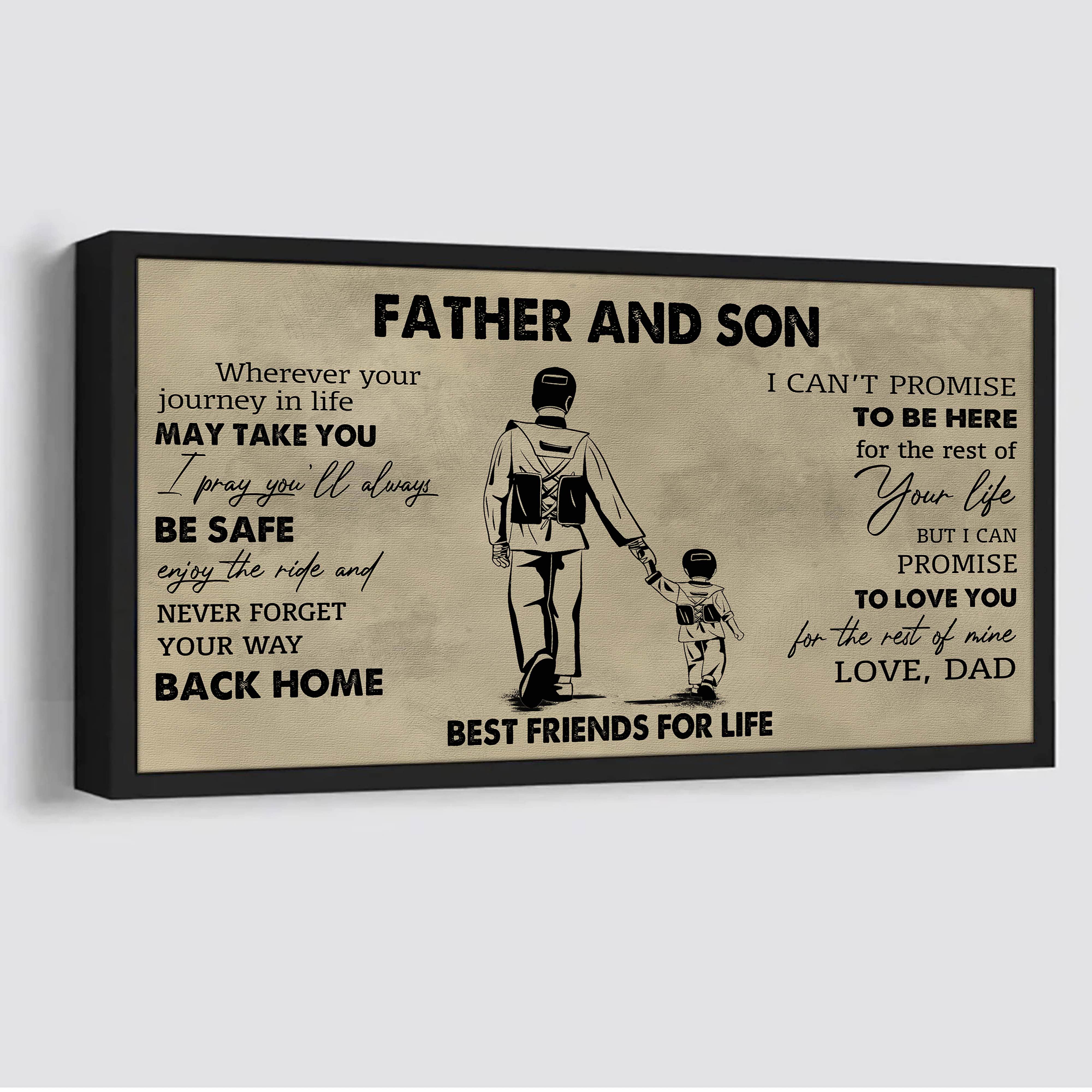 Family Father And Daughter Best Friends For Life - Never Forget Your Way Back Home Poster Canvas Gift For Daughter From Father