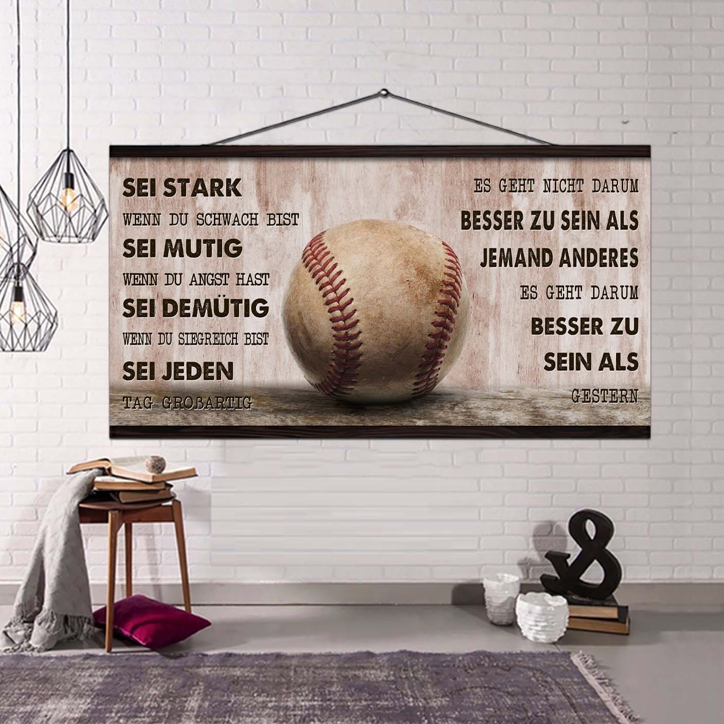 Personalisierte Tennis-Leinwand-Poster-Sei stark, wenn du schwach bist, sei mutig, wenn du Angst hast, sei demütig, wenn du siegreich bist, sei jeden Tag großartig