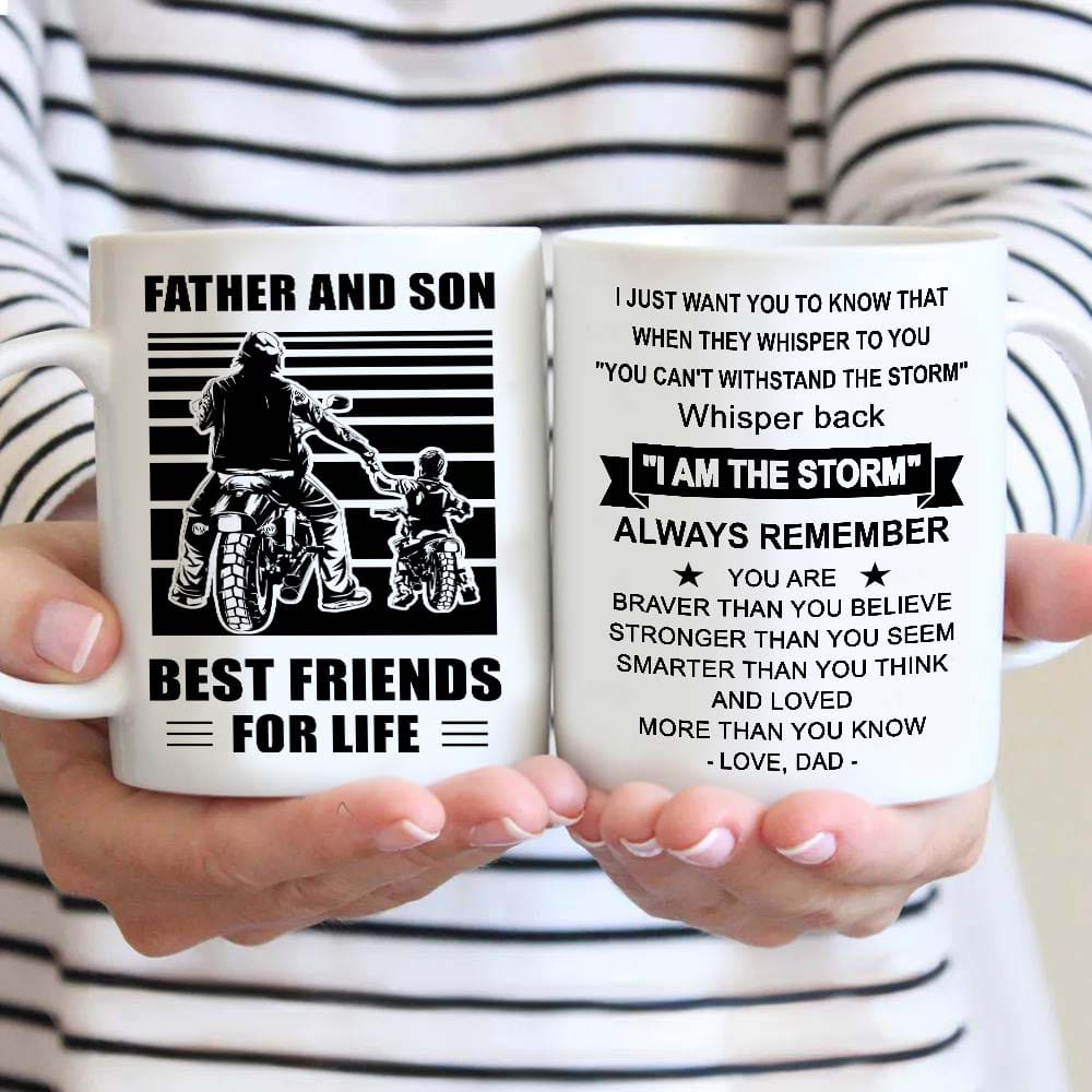 Soldier Be strong-Personalized Mug Father And Son Best Friends For Life - Message on the back side