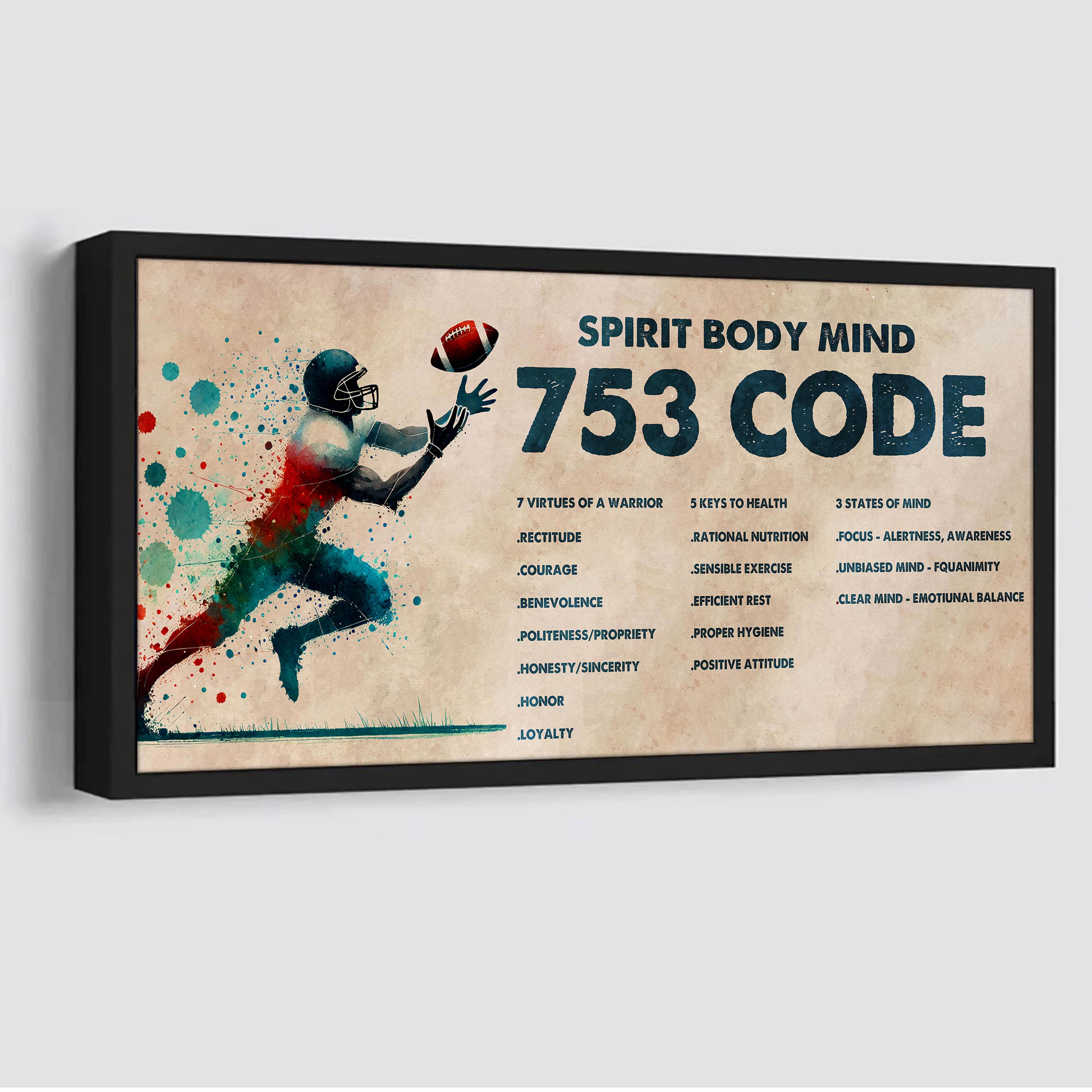 Viking Poster Canvas 7 5 3 Code Motivation Quotes