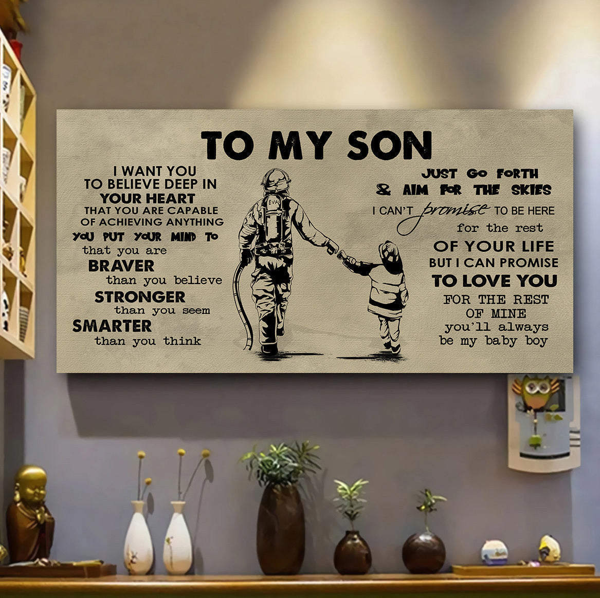 Family TO MY SON- I WANT YOU TO BELIEVE- CANVAS POSTER