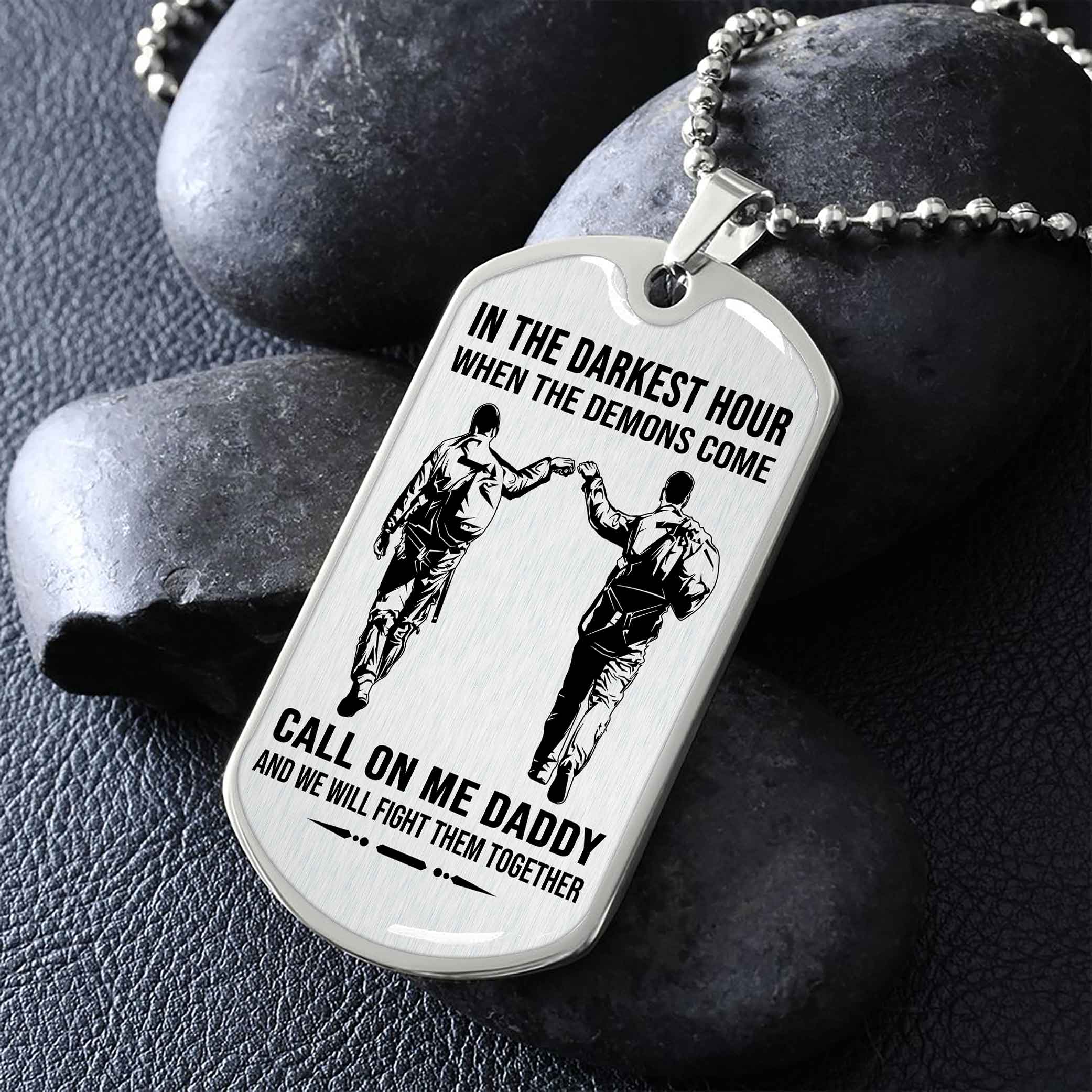 DRB GK Military Chain Silver Plated 18K Gold Plated Call On Me Daddy Gift For Your Dad