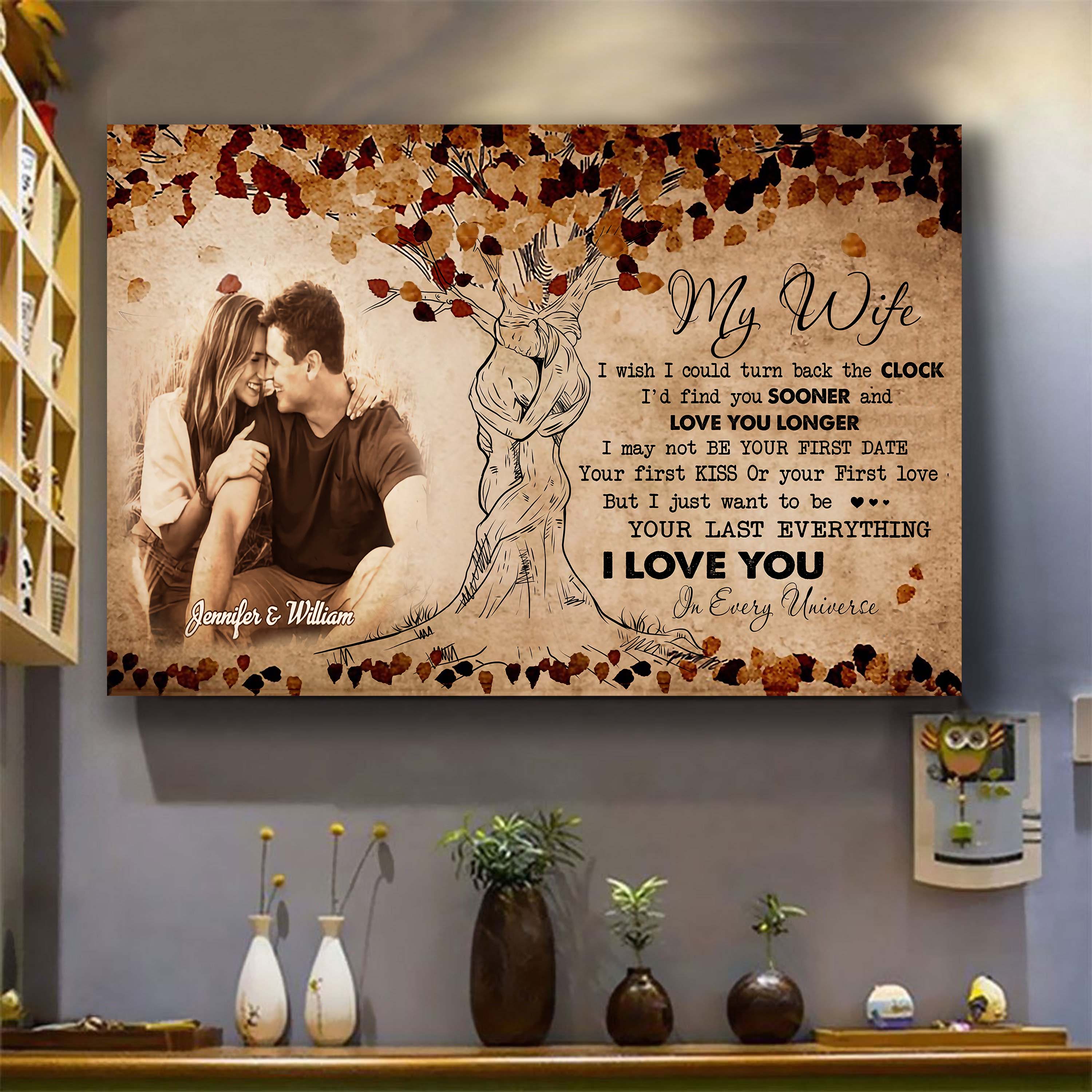 Valentines gifts-Poster canvas-Custom Image- Husband to Wife- You are braver than you believe