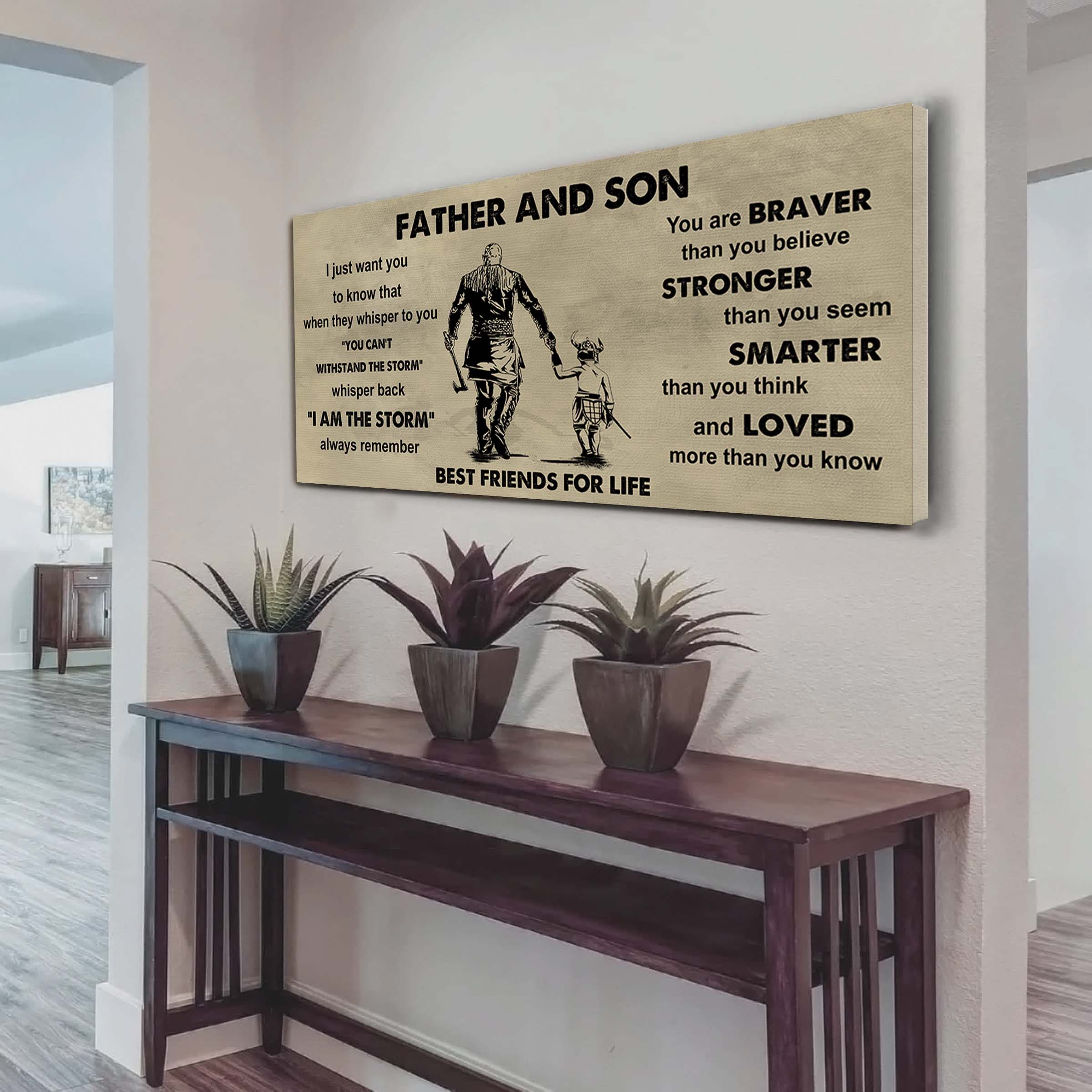 Ver 2 Family Father And Son Best Friends For Life - I Am The Storm Poster Canvas Gift For Son From Father