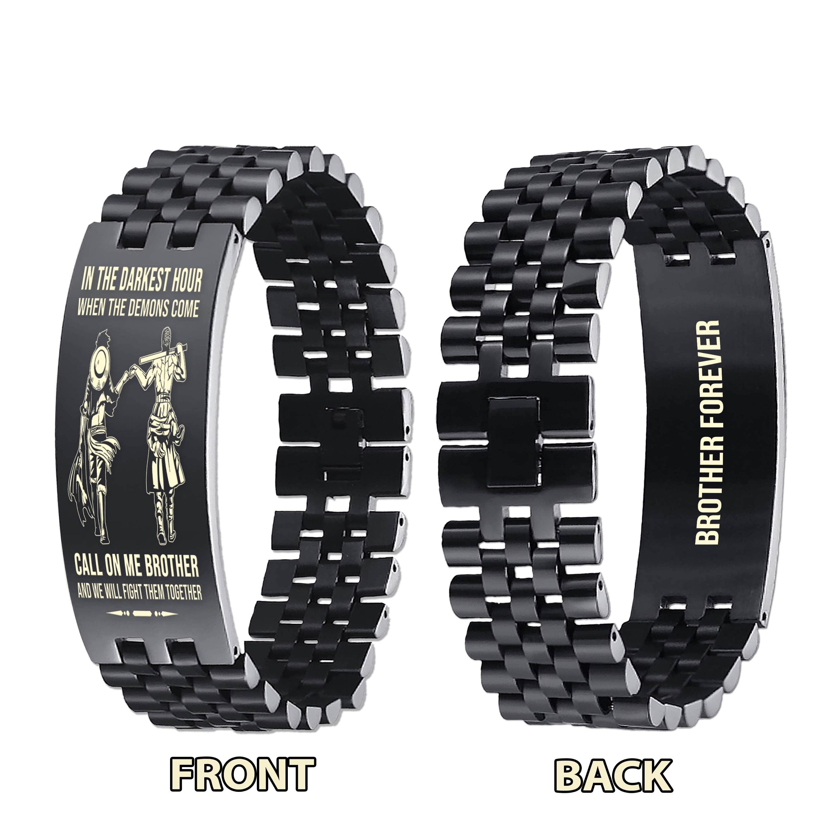 Vikings-Brother Forever Customizable engraved brother bracelet double sided gift from brother