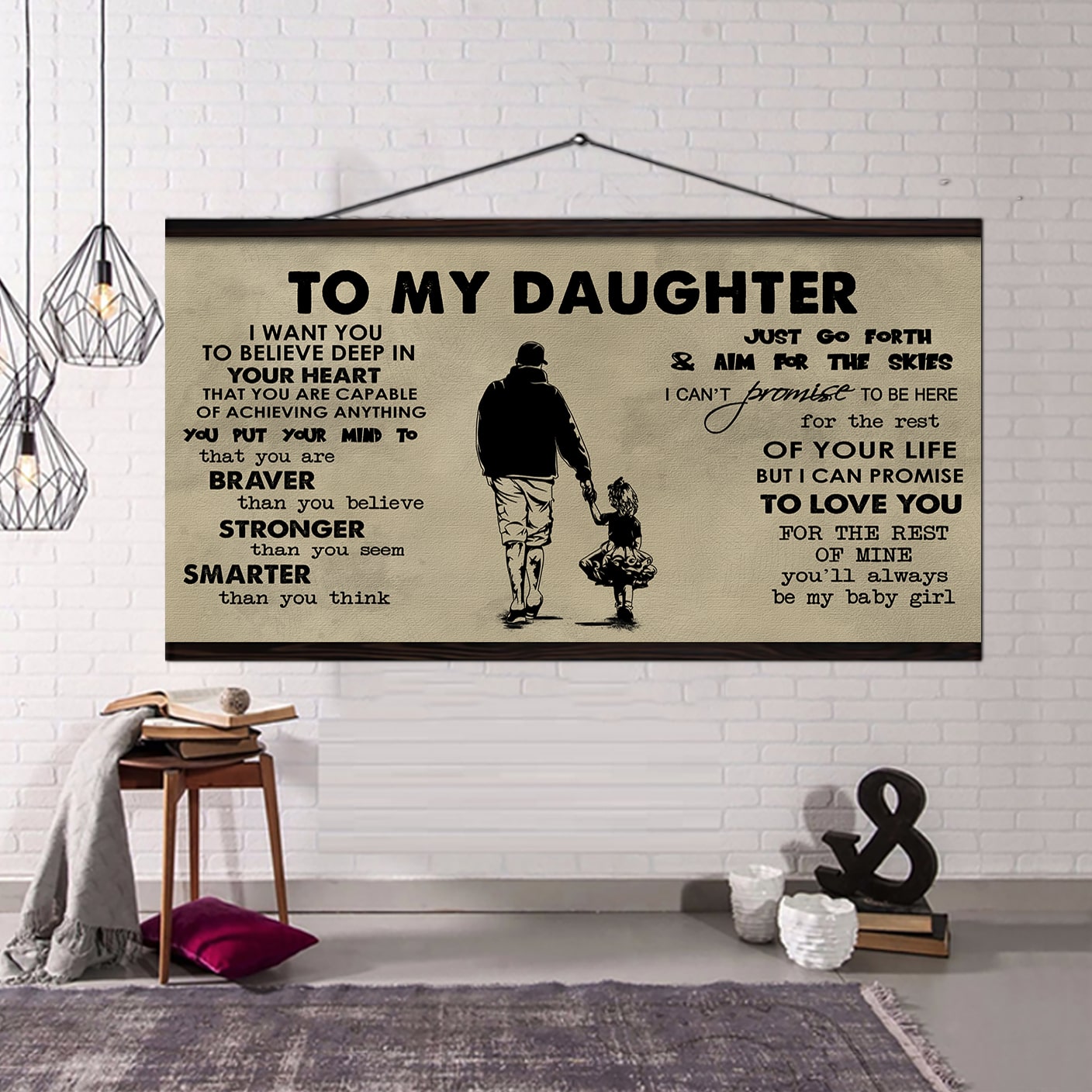 AMERICAN FOOTBALL TO MY SON- I WANT YOU TO BELIEVE- CANVAS POSTER