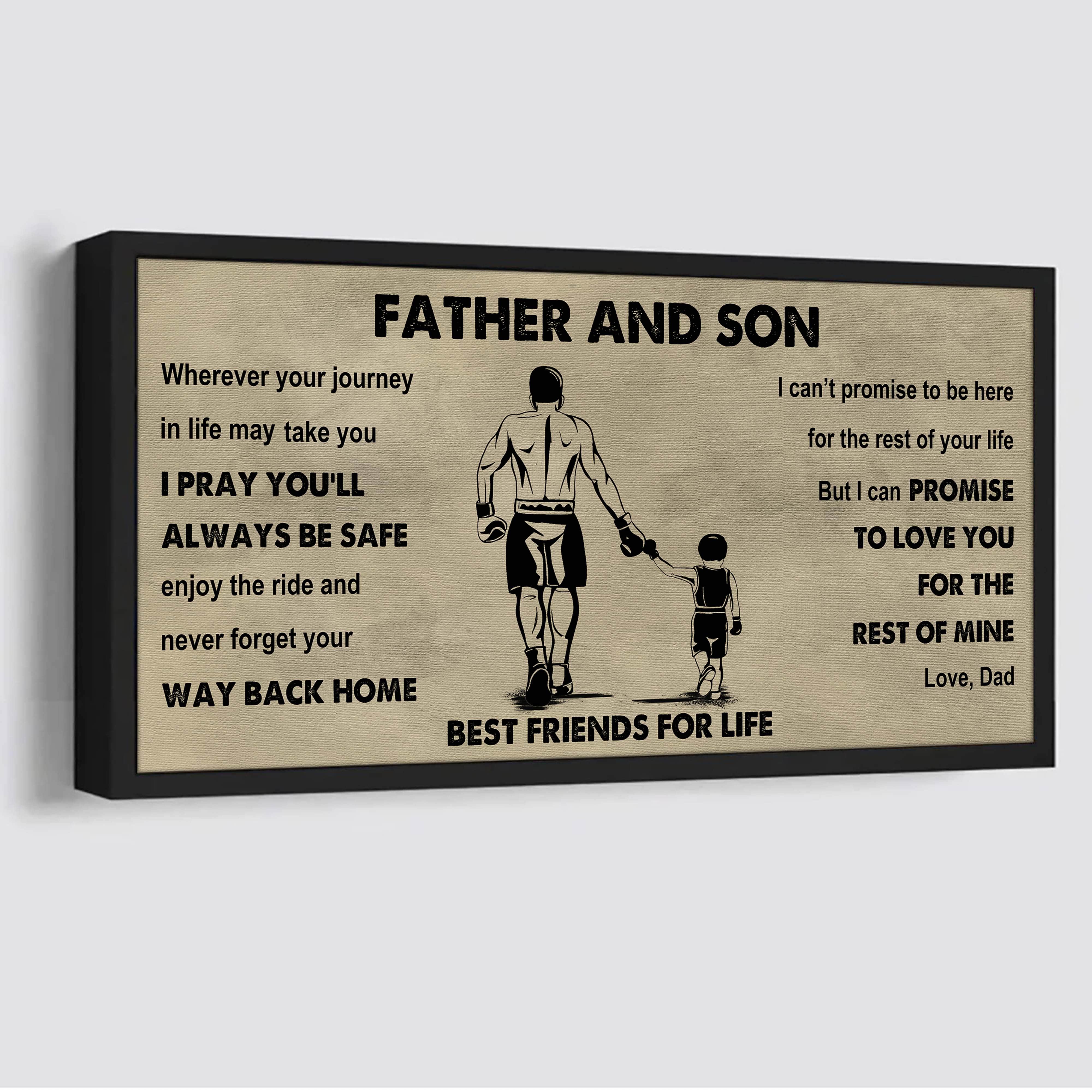 Sport-Family Father And Son Best Friends For Life - Ver 2 Never Forget Your Way Back Home Poster Canvas Gift For Son From Father