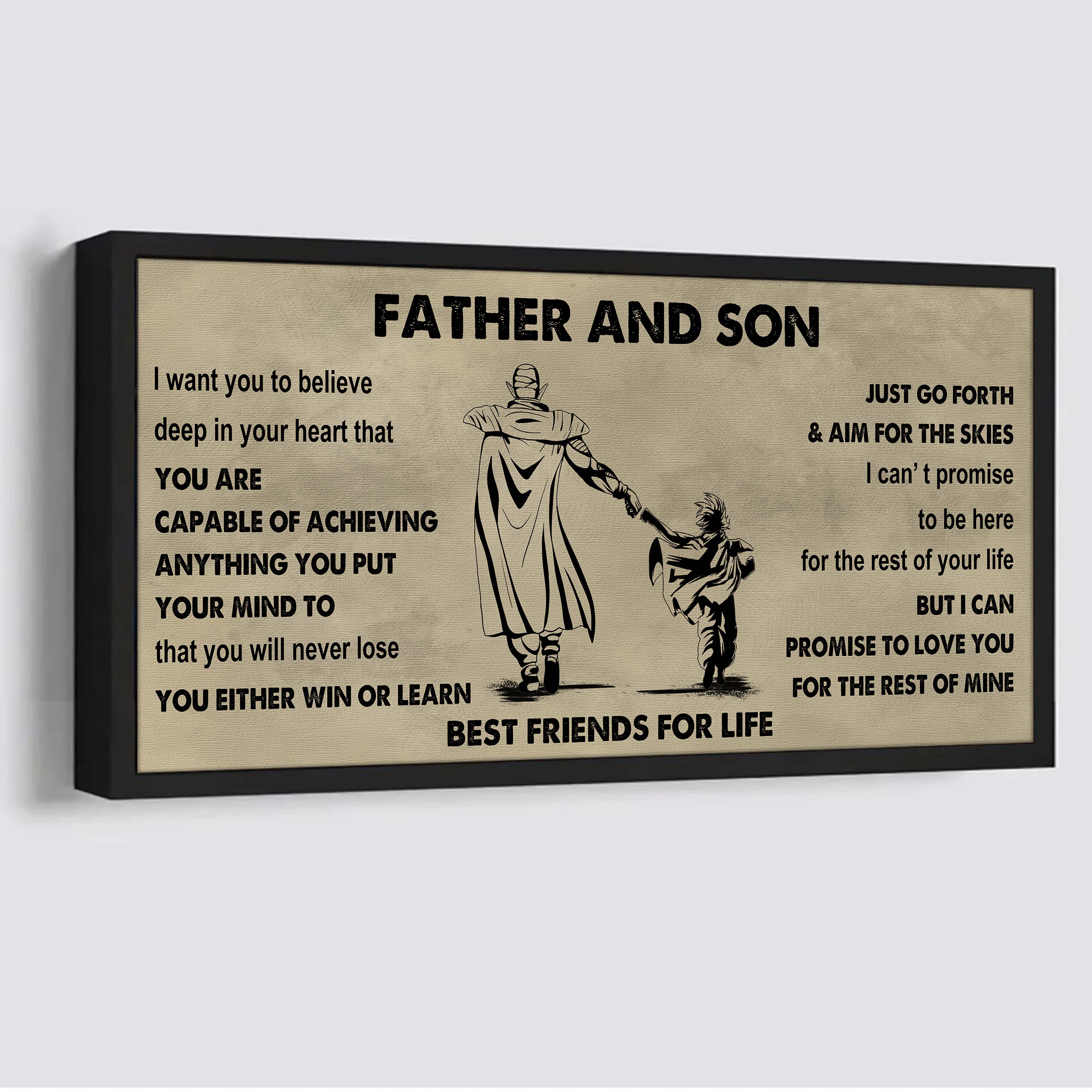 Vikings Father And Son Best Friends For Life - Ver 2 You Will Never Lose Poster Canvas Gift For Son From Father