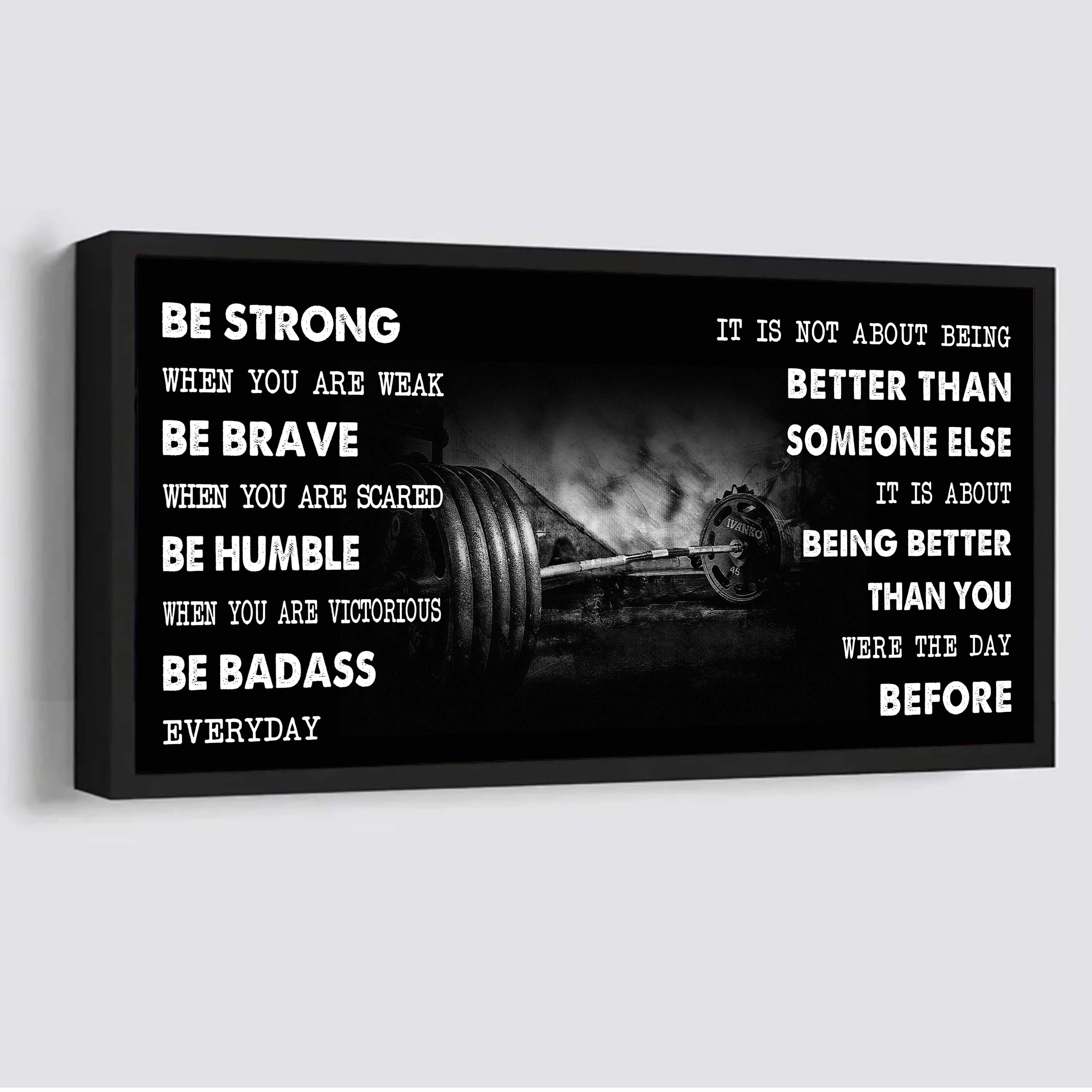 Wrestling Poster It Is Not About Being Better Than Someone Else - Be Strong When You Are Weak