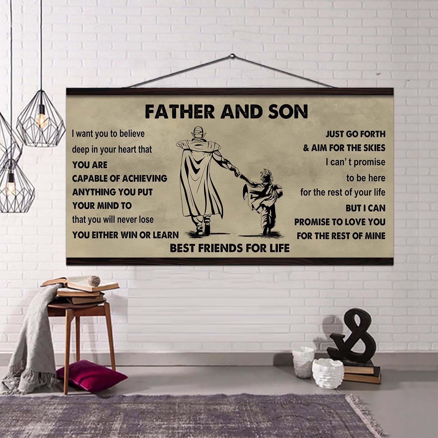 Soldier Father And Son Best Friends For Life - Ver 2 You Will Never Lose Poster Canvas Gift For Son From Father