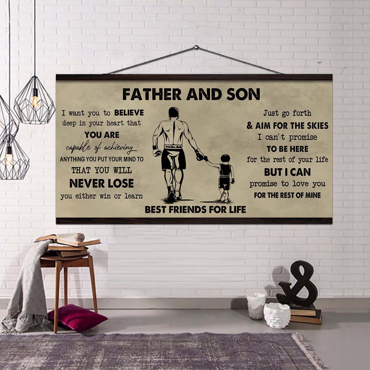 Father And Son Best Friend For Life - You Will Never Lose Poster Canvas Gift For Son From Father