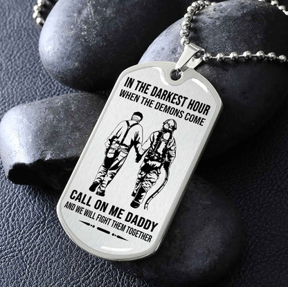 DRB VGT Military Chain Silver Plated 18K Gold Plated Call On Me Daddy Gift For Your Dad