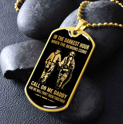 DRB VGT Military Chain Silver Plated 18K Gold Plated Call On Me Daddy Gift For Your Dad