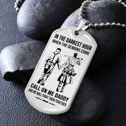 DRB VGT Military Chain Silver Plated 18K Gold Plated Call On Me Daddy Gift For Your Dad