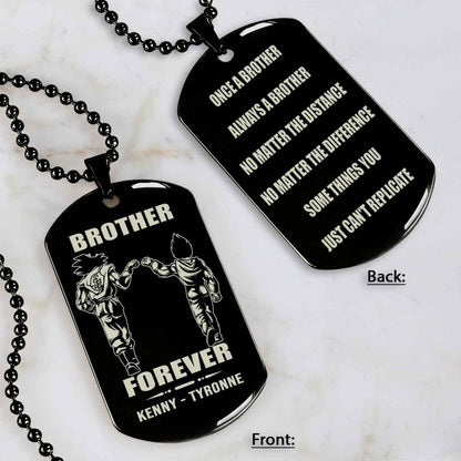 Personalized double sided dog tag call on me brother gift for brother dog tag for brother Once a brother always a brother