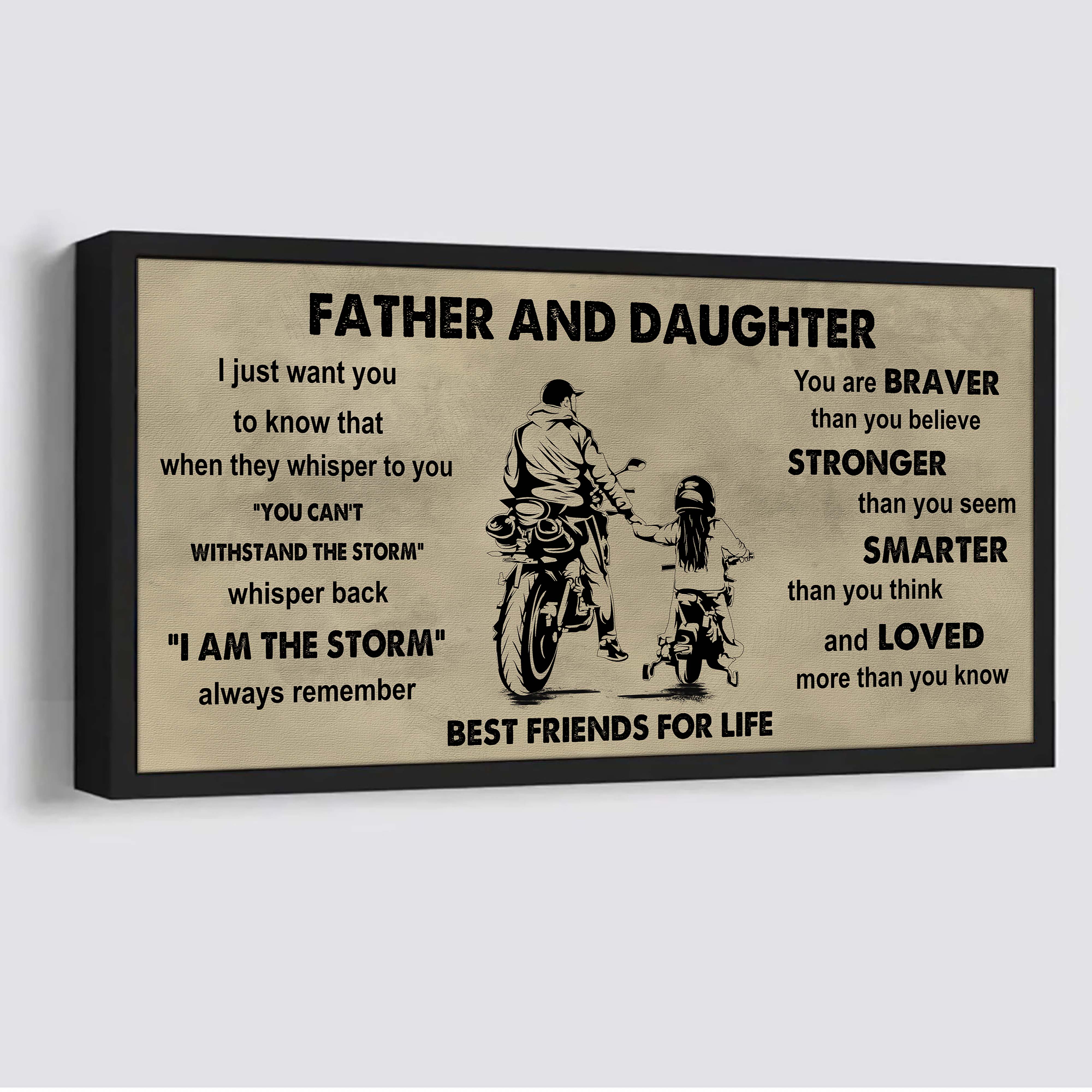 Vikings Father And Daughter Best Friends For Life - I Am The Storm Poster Canvas Gift For Daughter From Father