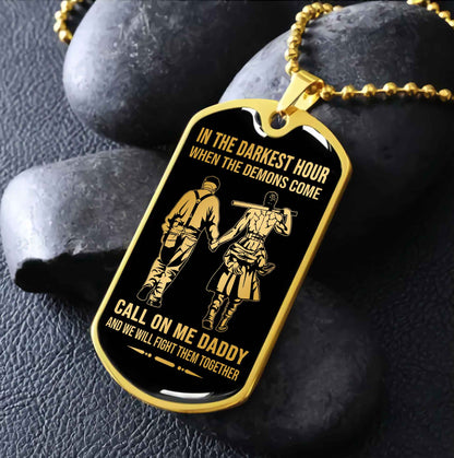 DRB VGT Military Chain Silver Plated 18K Gold Plated Call On Me Daddy Gift For Your Dad