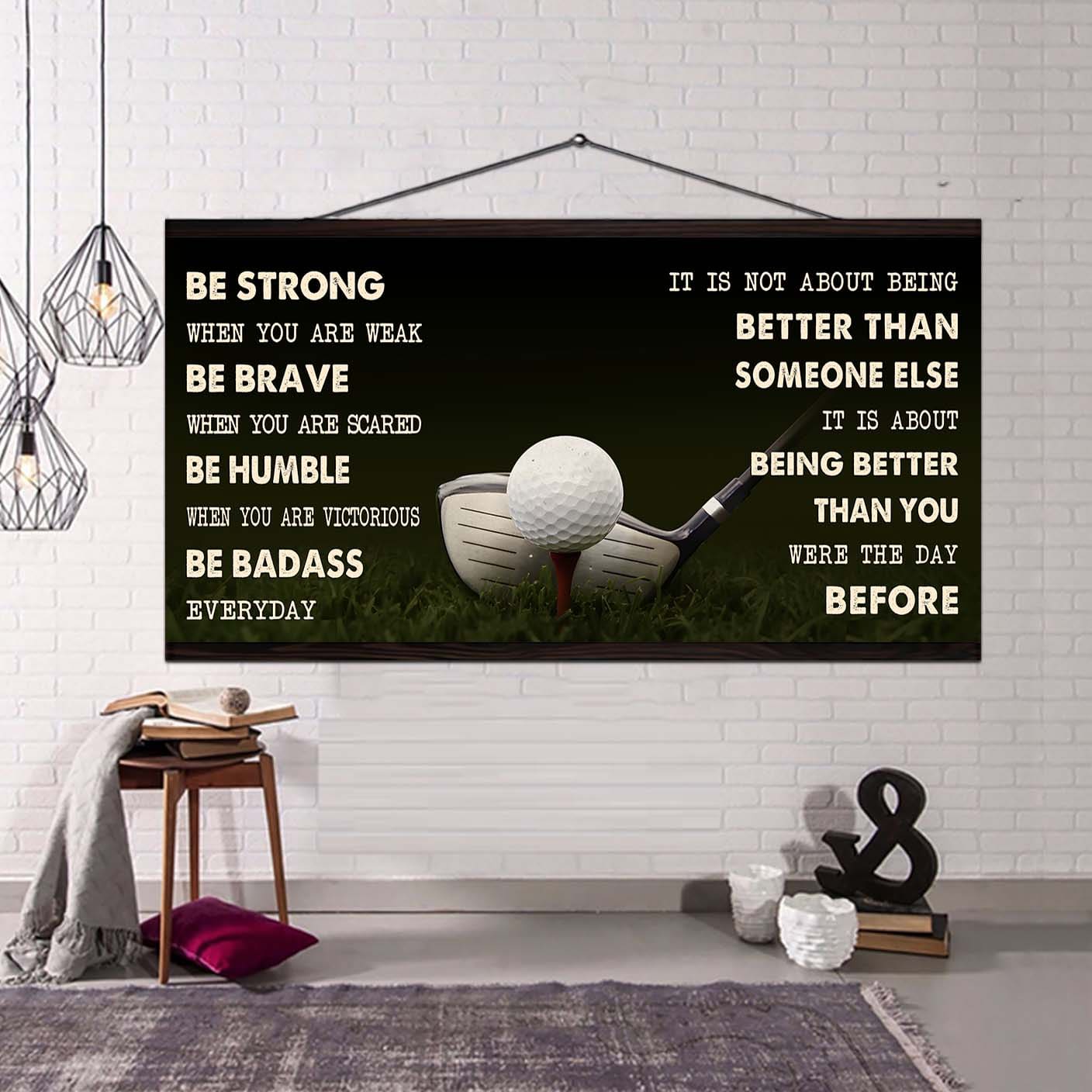 Wrestling Poster It Is Not About Being Better Than Someone Else - Be Strong When You Are Weak