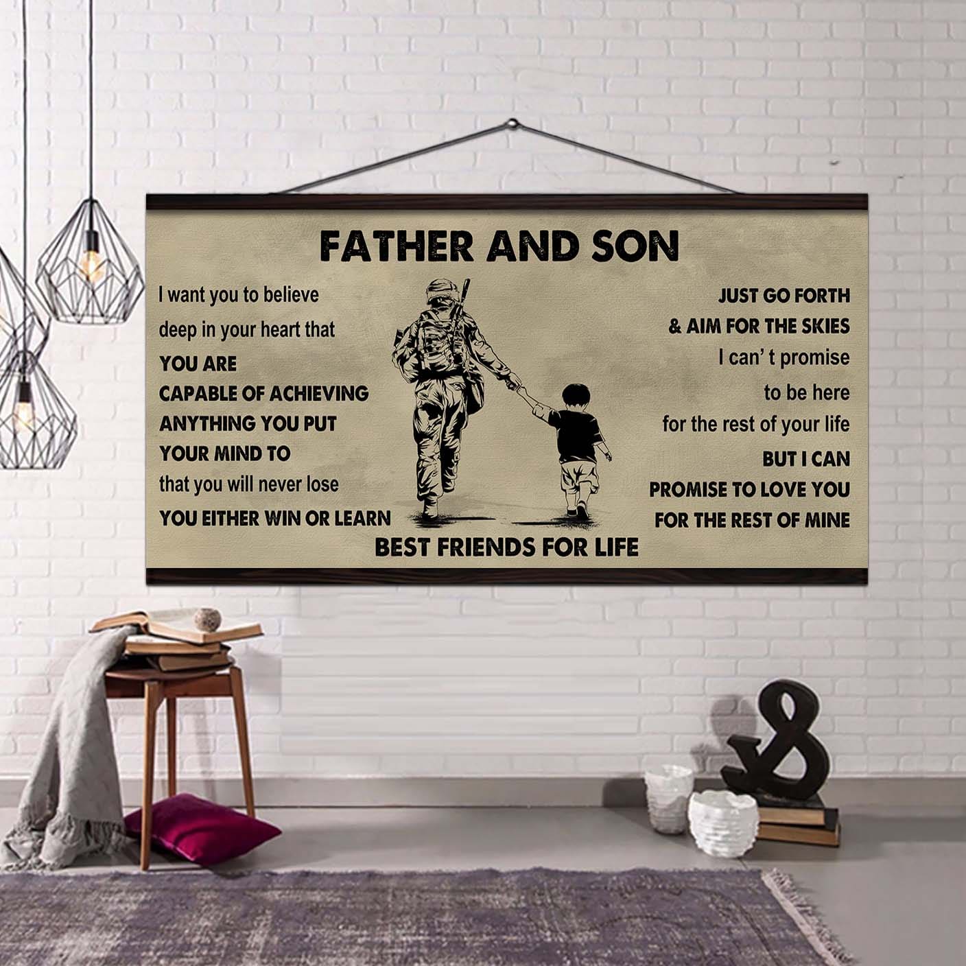 Vikings Father And Daughter Best Friends For Life - Ver 2 You Will Never Lose Poster Canvas Gift For Daughter From Father