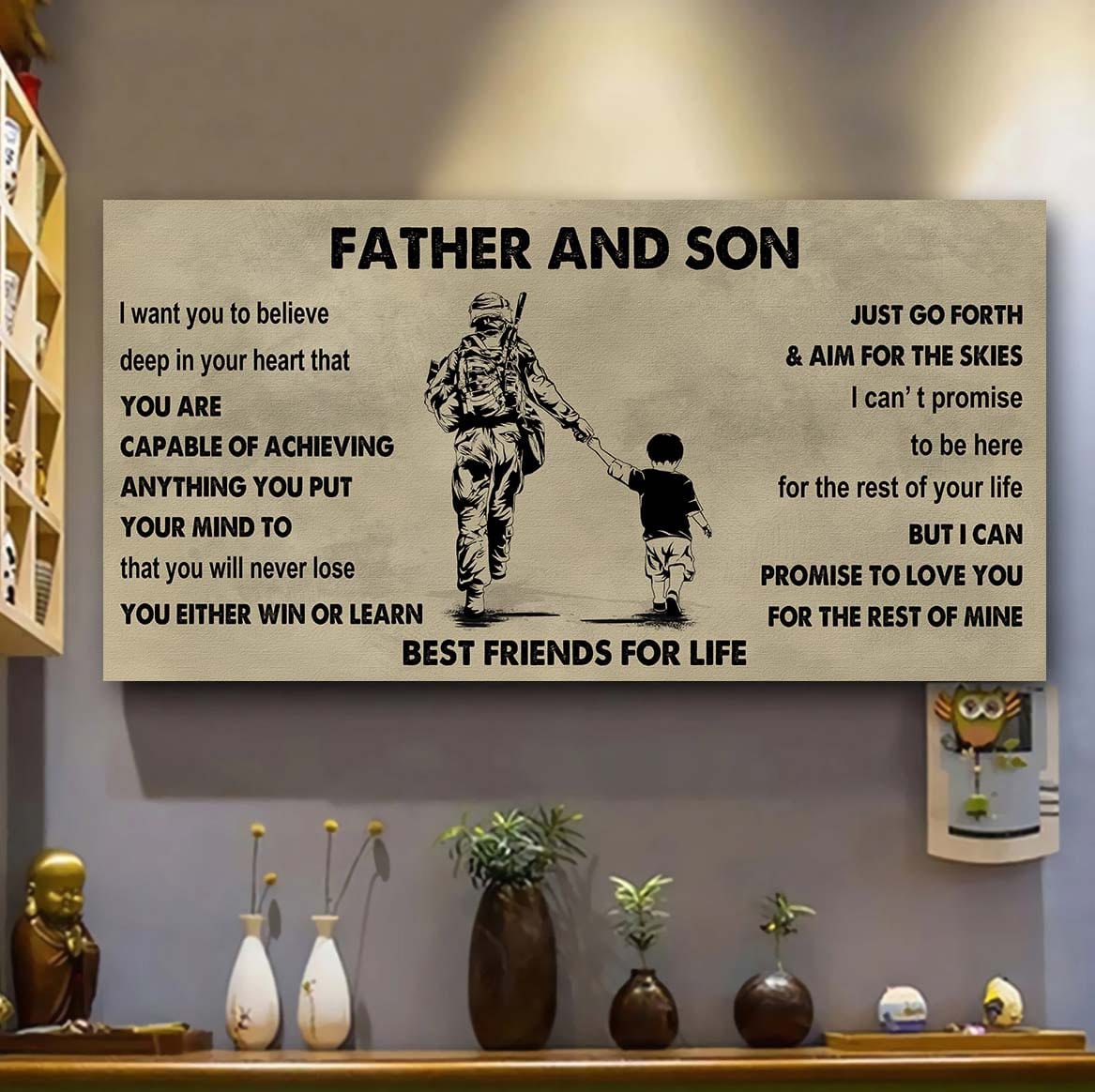 Samurai Father And Son Best Friends For Life - Ver 2 You Will Never Lose Poster Canvas Gift For Son From Father